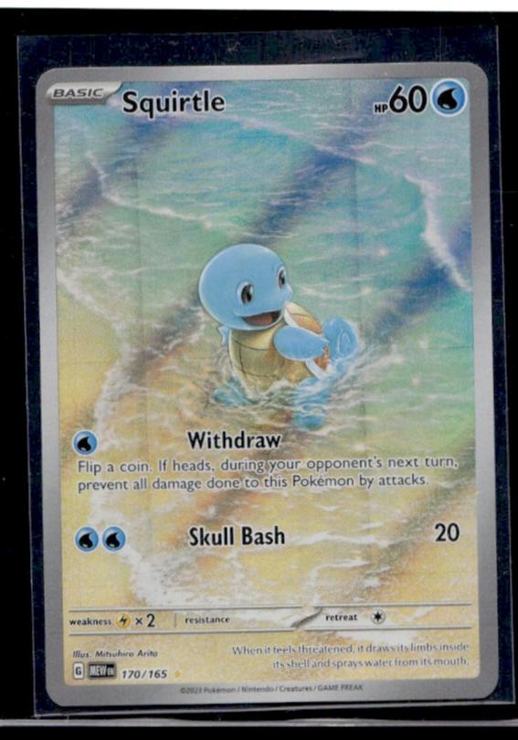 2023 Nintendo Pokémon 170/165 Squirtle Illustration Rare
