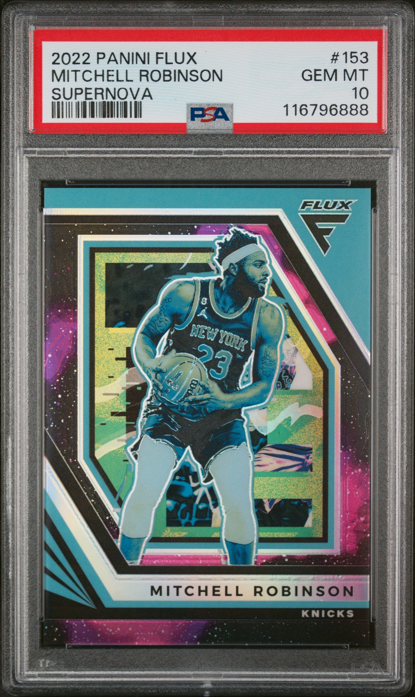 2022 Panini Flux Supernova Mitchell Robinson #153 /75 PSA 10