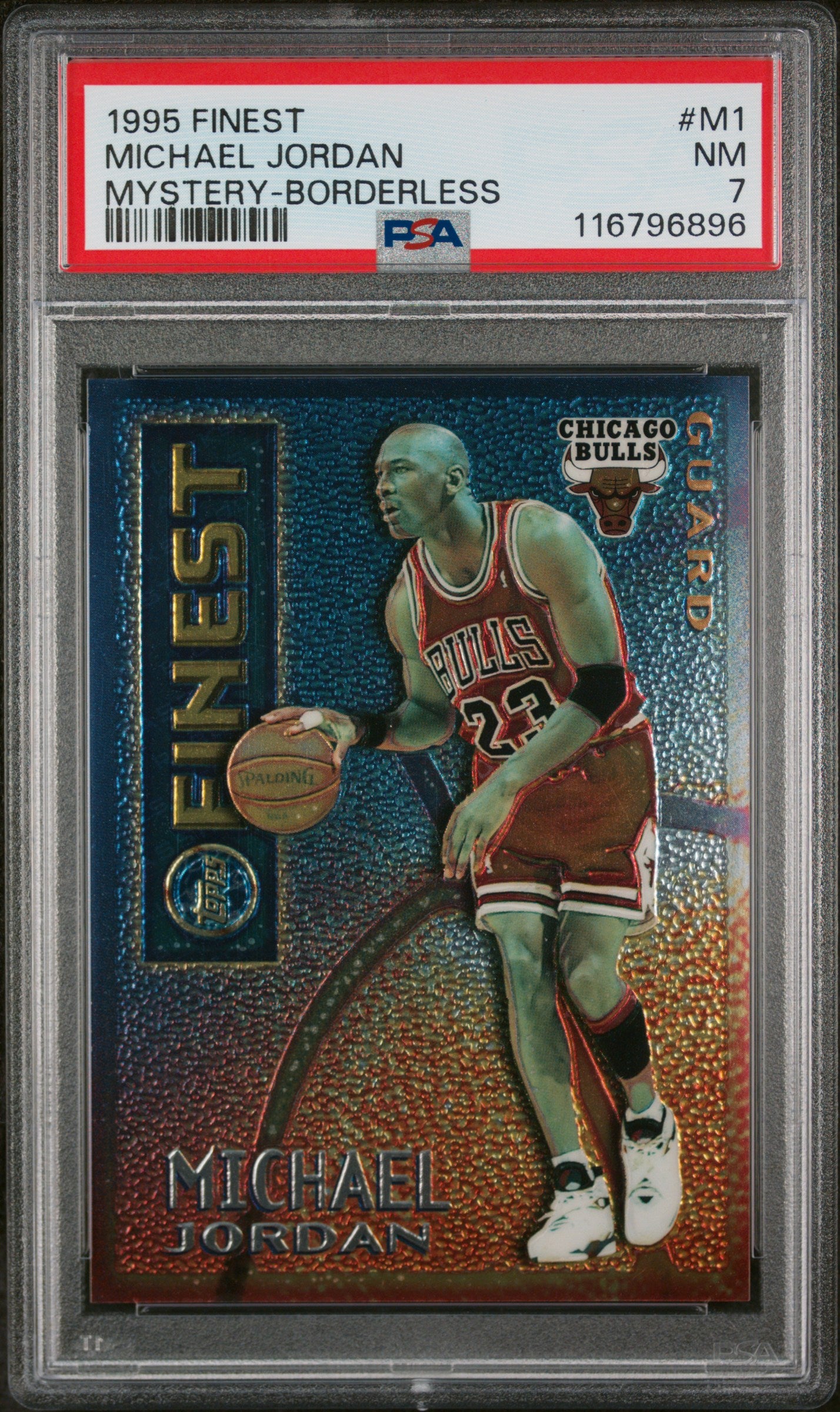 1995 Topps Finest Mystery Borderless Michael Jordan #M1 PSA 7