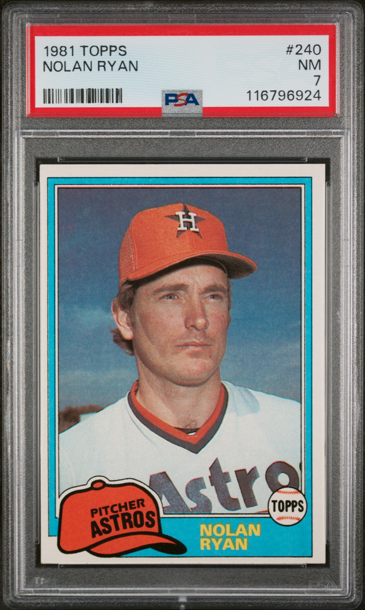 1981 Topps Nolan Ryan #240 PSA 7