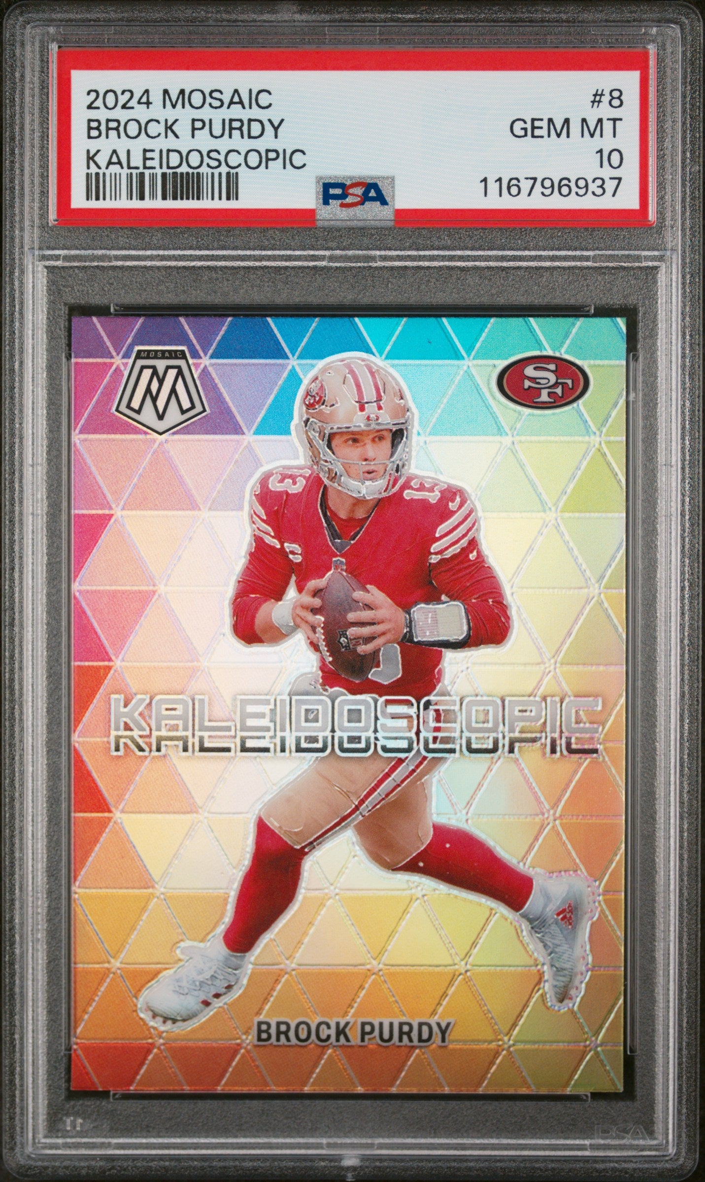 2024 Mosaic Kaleidoscopic Brock Purdy #8 PSA 10