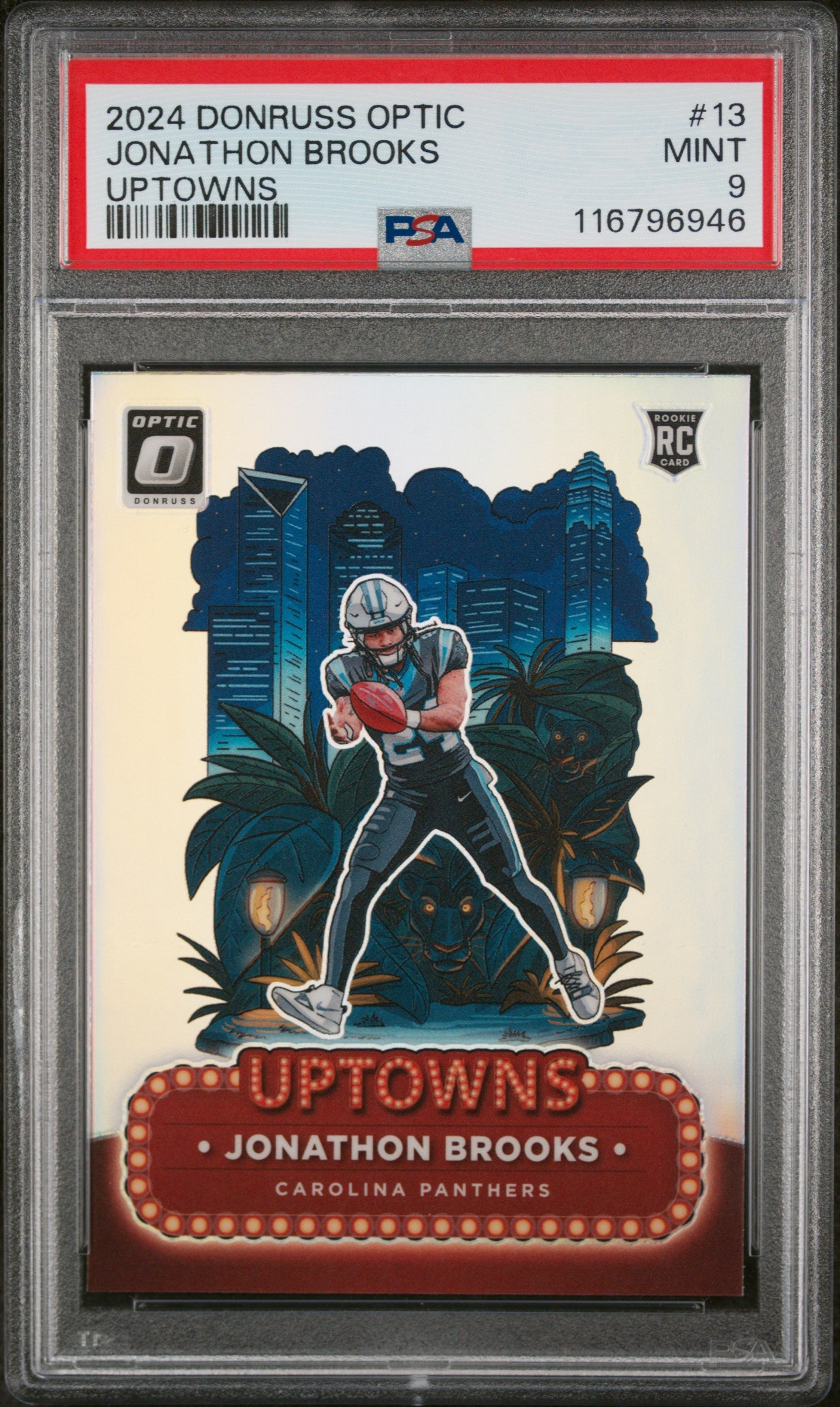 2024 Donruss Optic #13 Jonathon Brooks Uptowns PSA 9