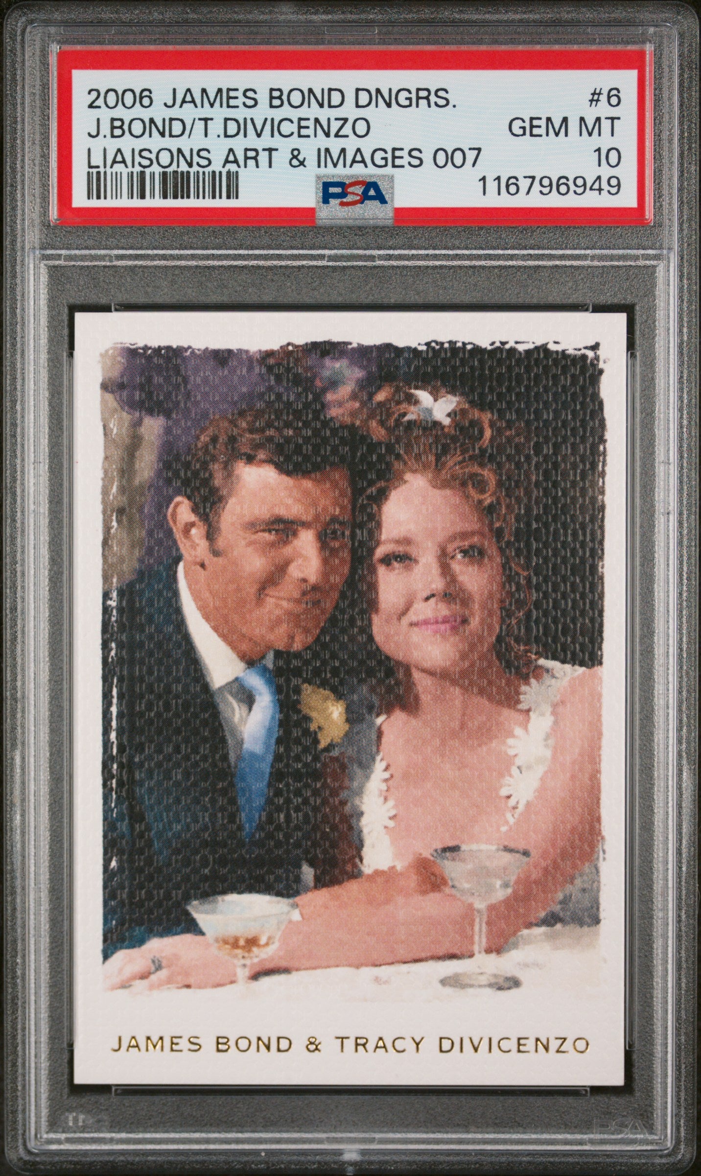 2006 Liaisons Art & Images #6 James Bond & Tracy DiVicenzo /375 PSA 10