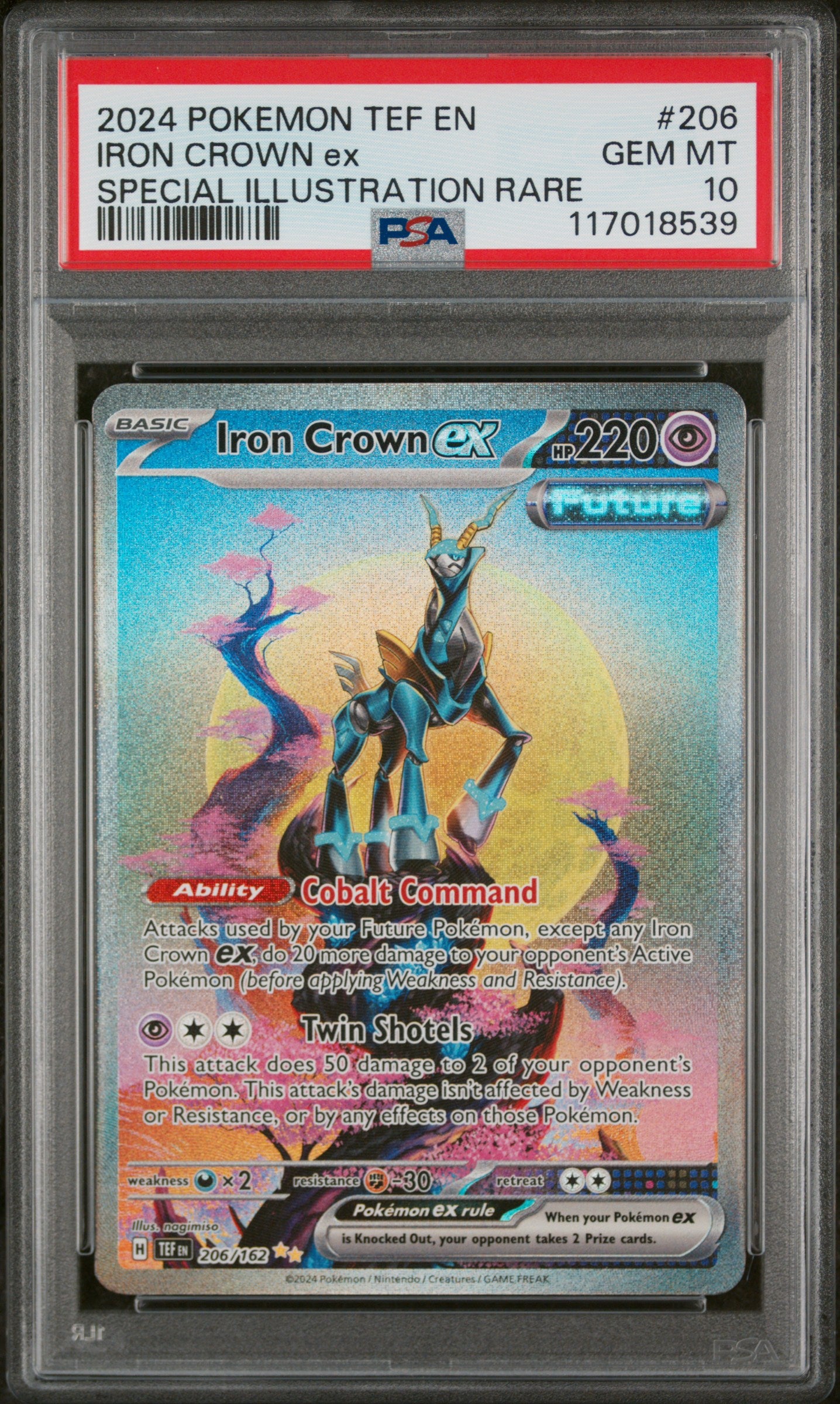 2024 Pokemon #206 Iron Crown ex Special Illustration Rare PSA 10