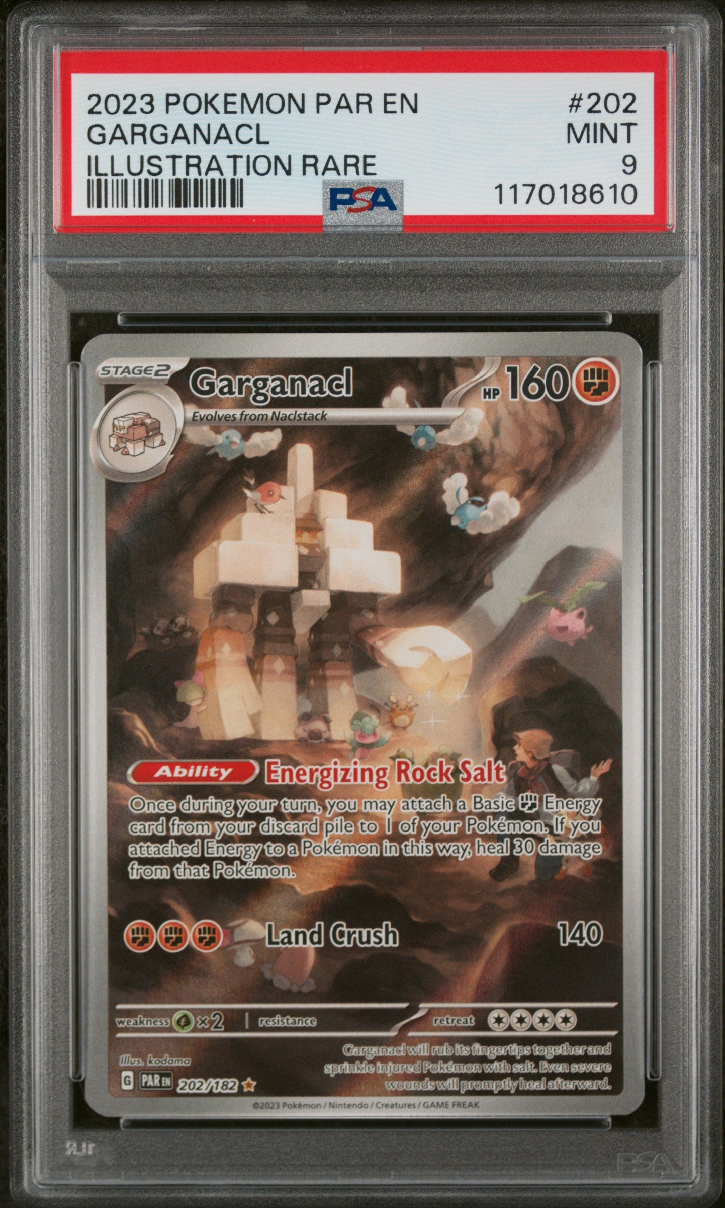 2023 Pokemon #202 Garganacl Illustration Rare PSA 9
