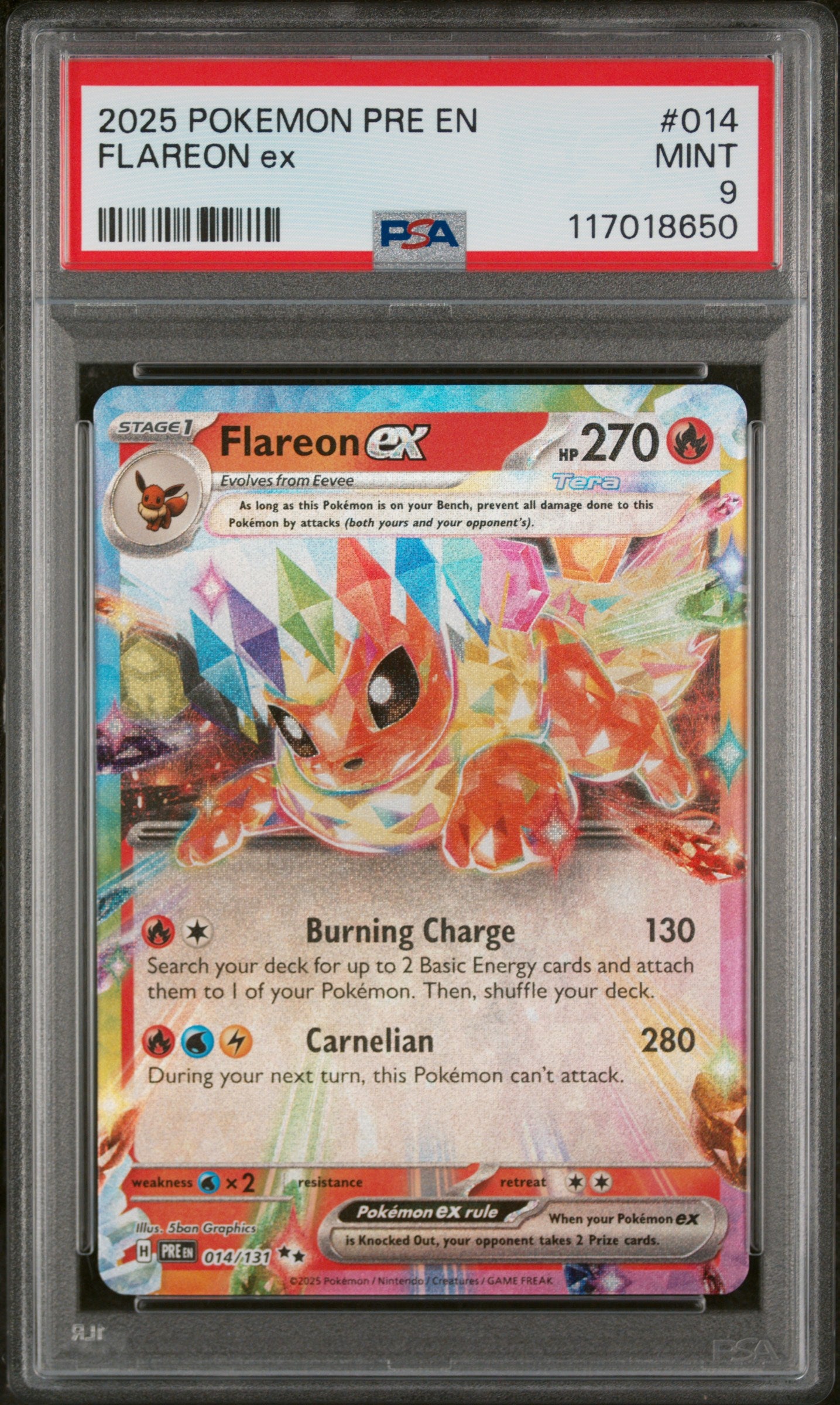2025 Pokemon EX #014/131 Flareon PSA 9