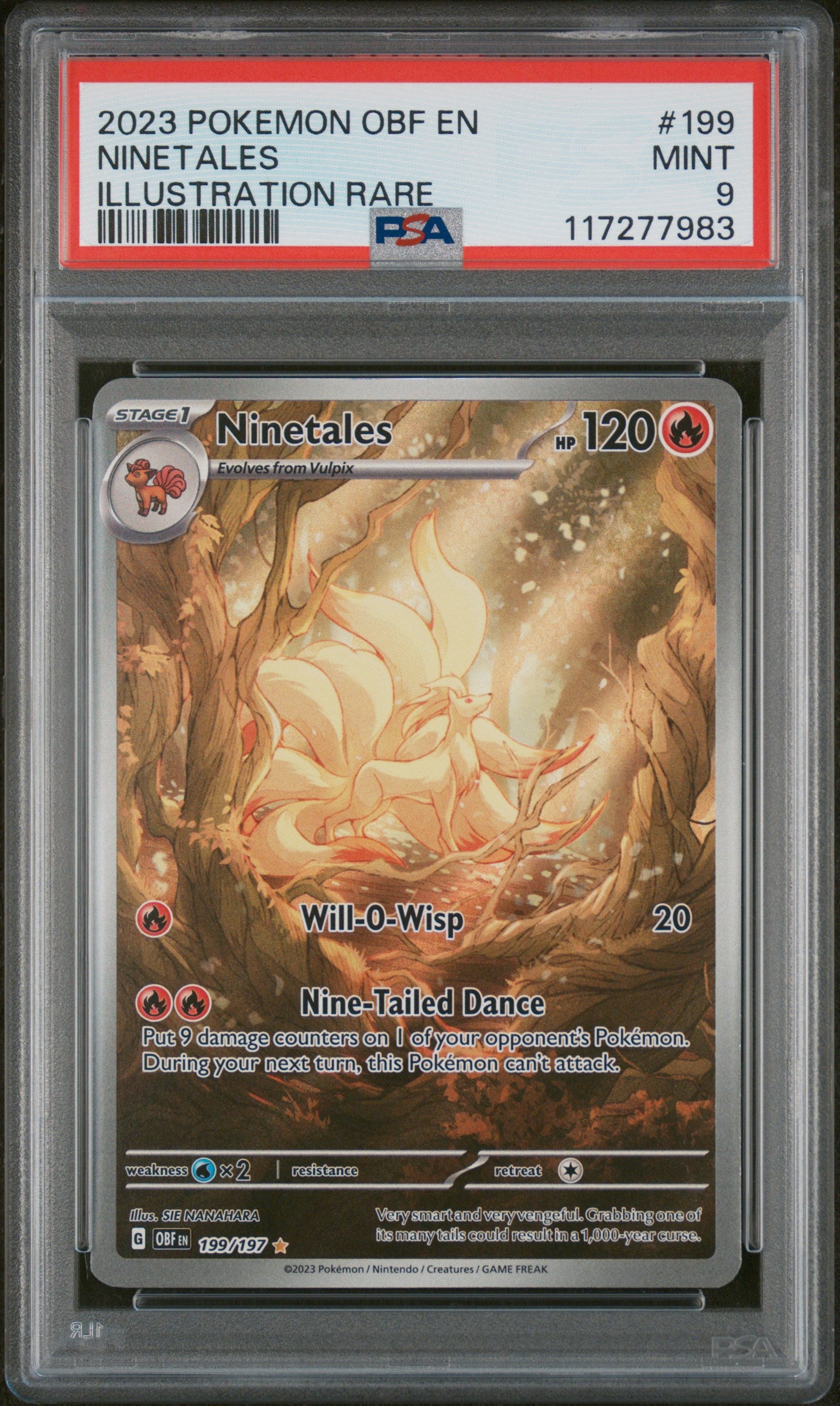 2023 Illustration Rare #199/197 Ninetales Illustration Rare PSA 9