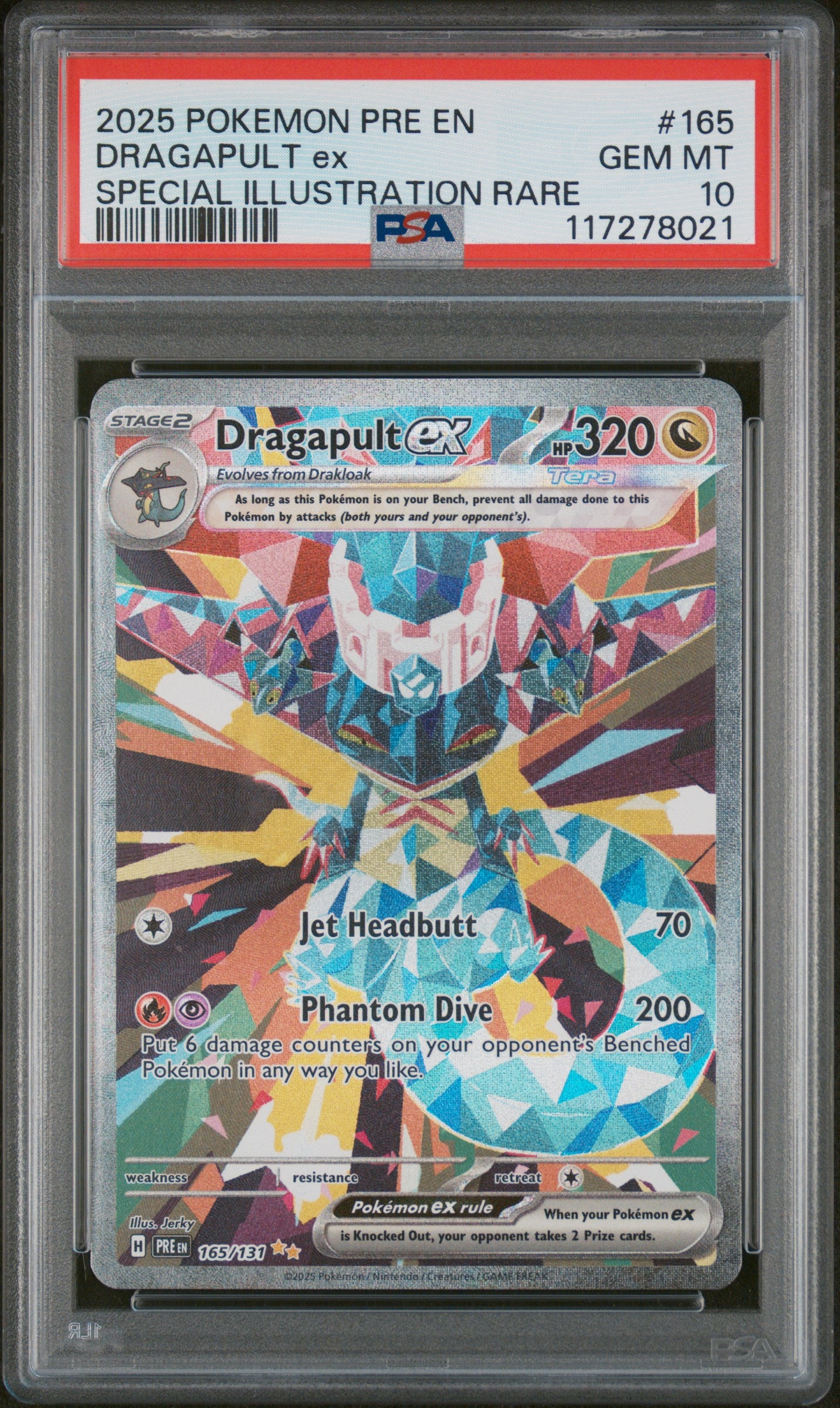2025 Pokemon #165/131 Dragapult Special Illustration Rare PSA 10