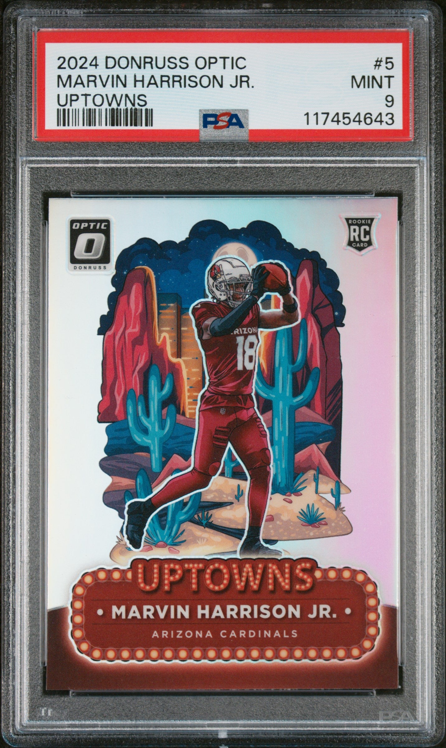 2024 Panini Donruss Optic Uptowns Marvin Harrison Jr. #5 RC PSA 9