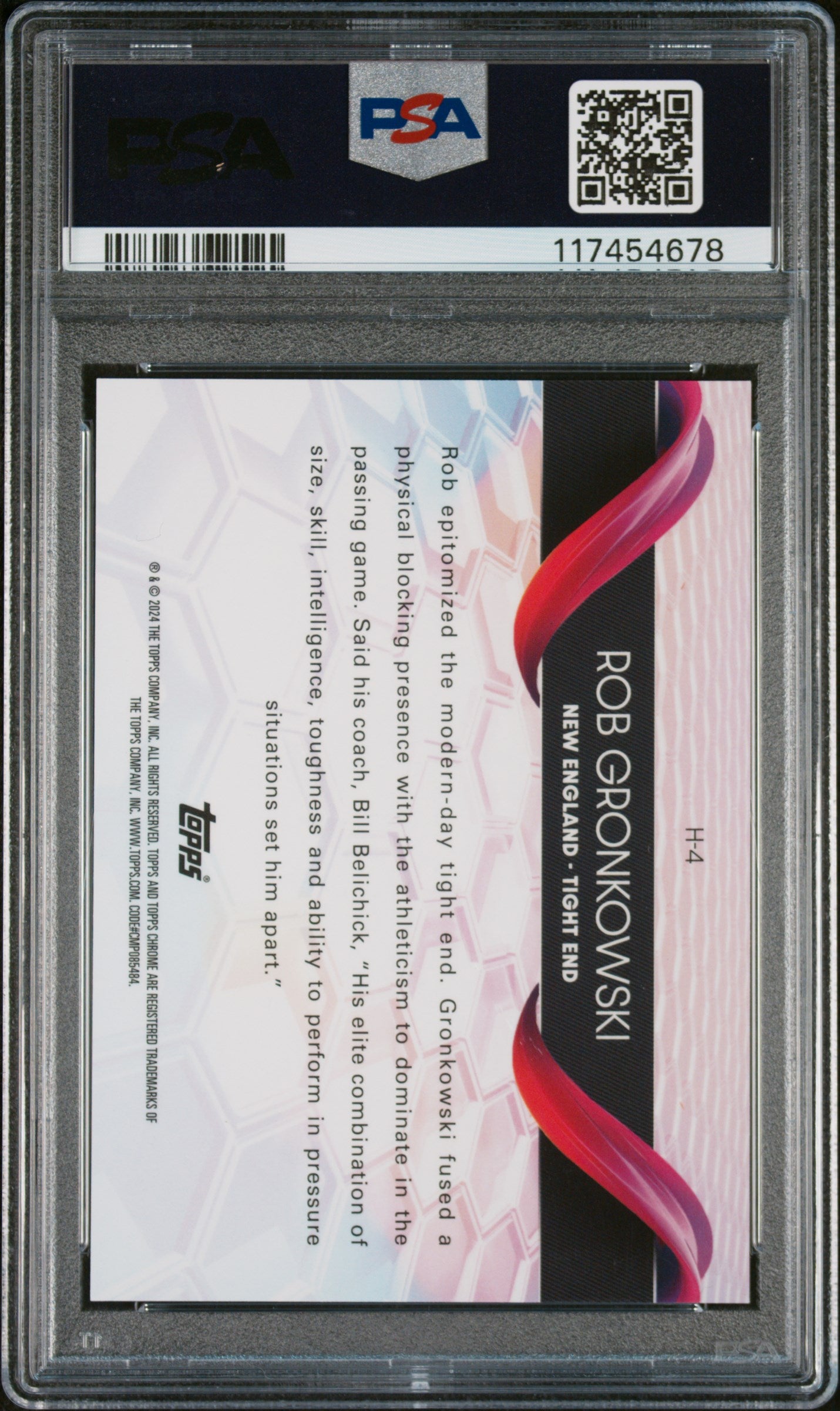 2024 Topps Chrome Helix Rob Gronkowski #H4 PSA 10