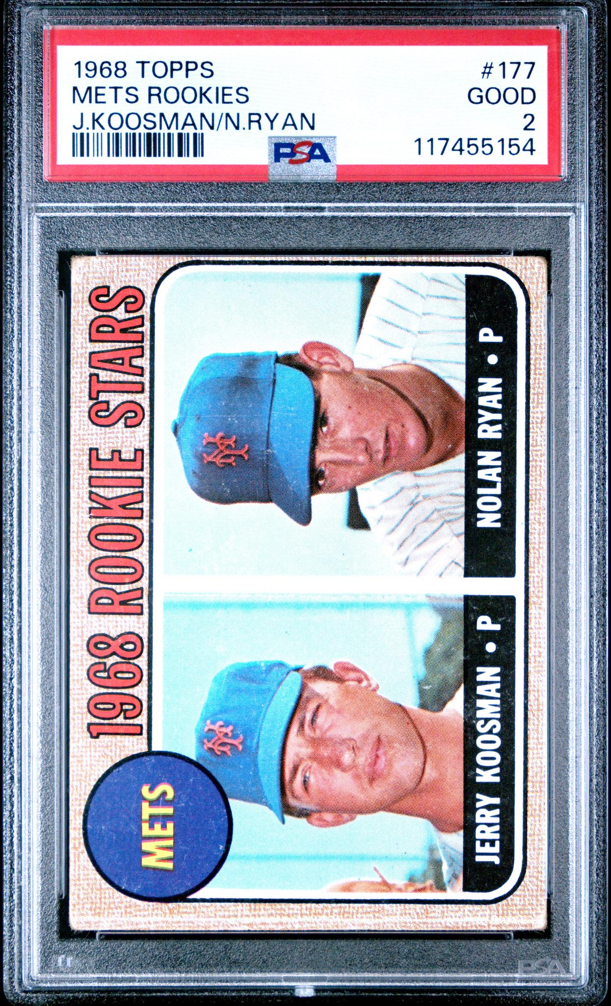 1968 Topps Rookie Stars Nolan Ryan Jerry Koosman #177 RC PSA 2