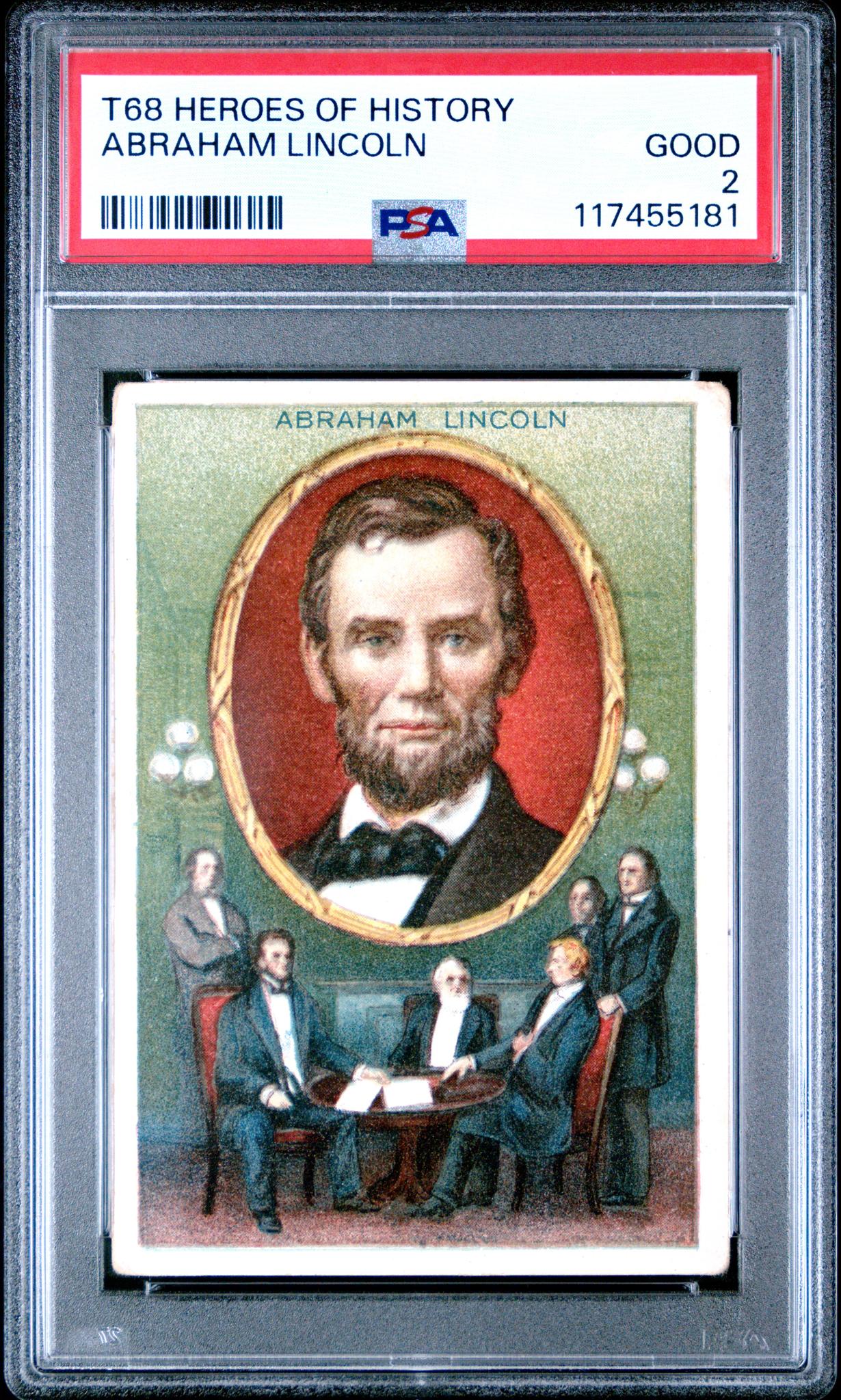 1911 Heroes of History T68 Abraham Lincoln #1 PSA 2