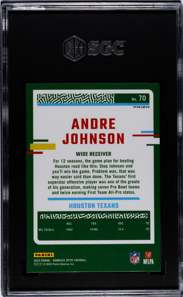 2023 Panini Donruss Optic #70 Andre Johnson Stars  SGC 9.5