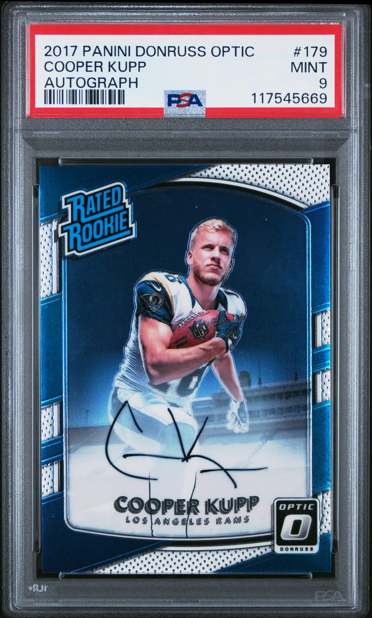 2017 Donruss Optic Rookie Autographs Cooper Kupp #179 /150 PSA 9