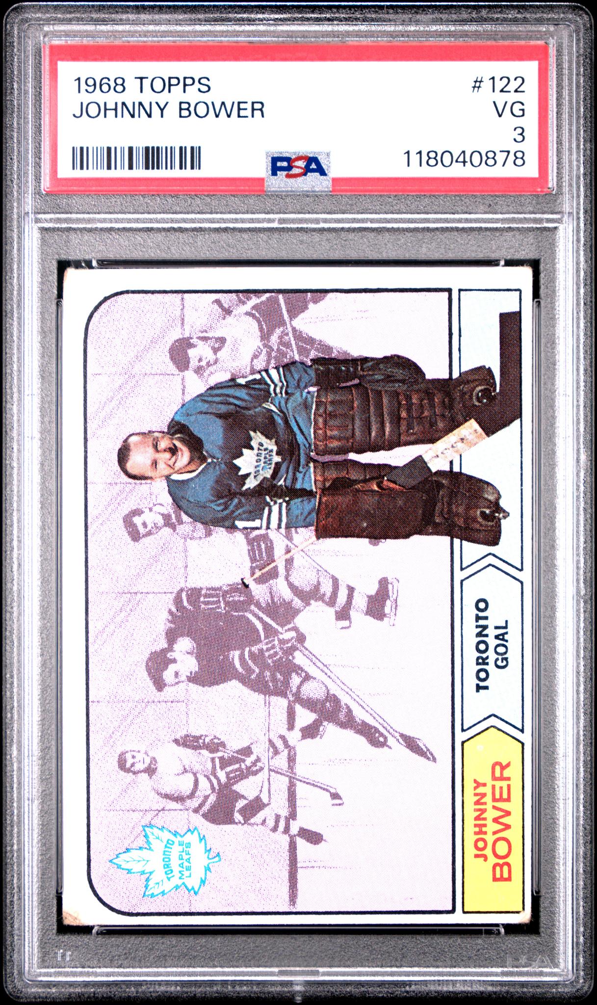 1968 Topps Johnny Bower #122 PSA 3