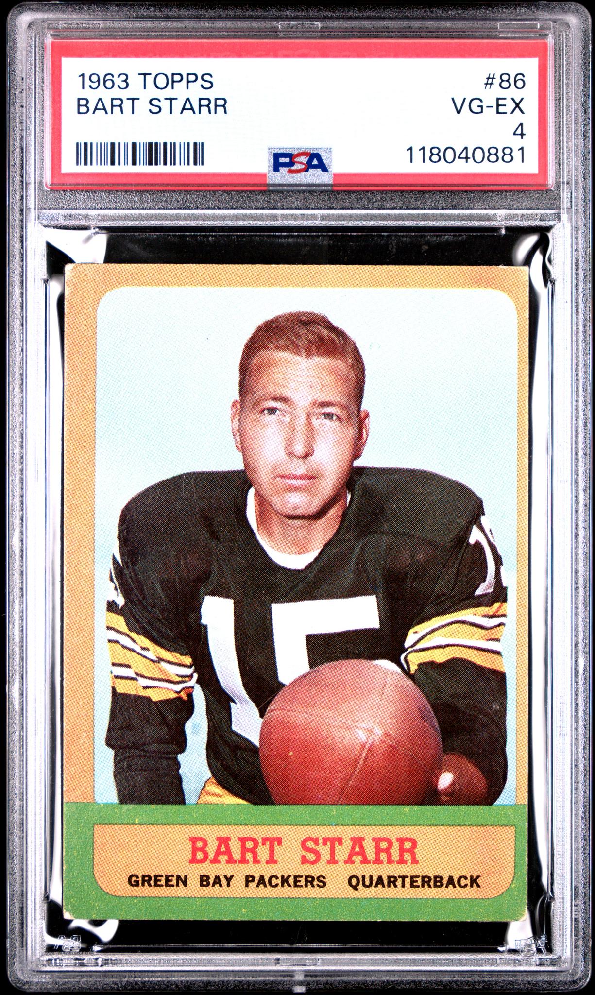 1963 Topps Football Bart Starr #86 PSA 4