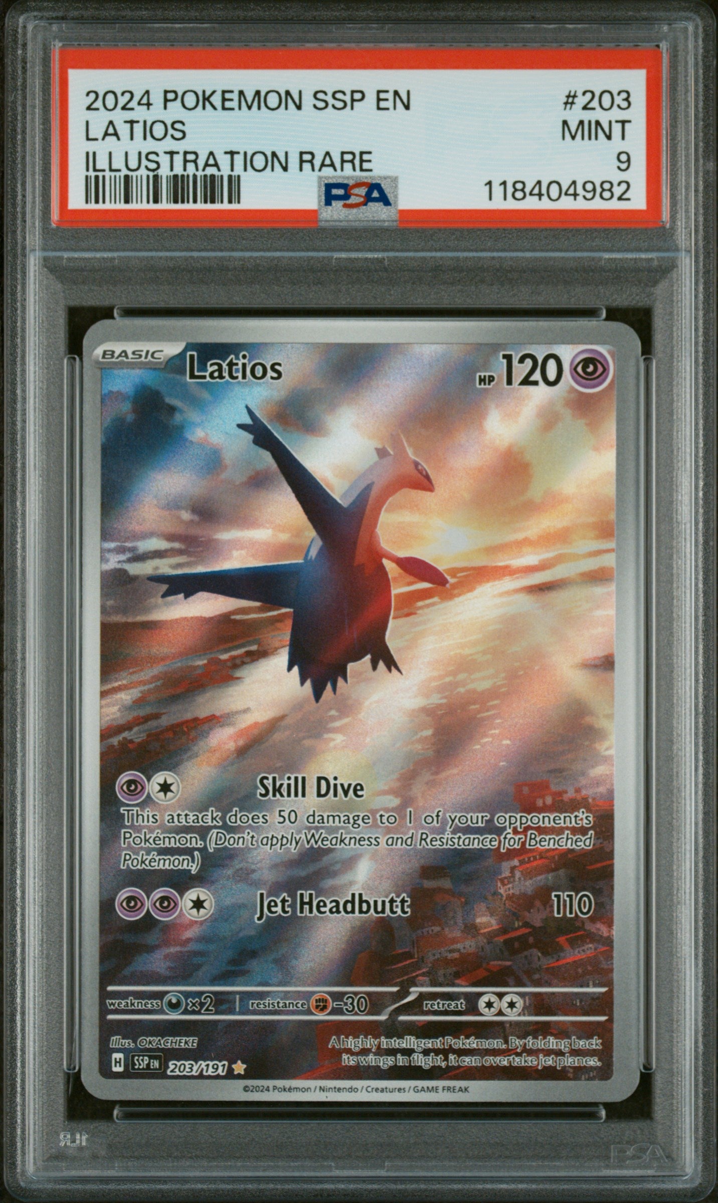 2024 Pokemon #203 Latios Illustration Rare PSA 9