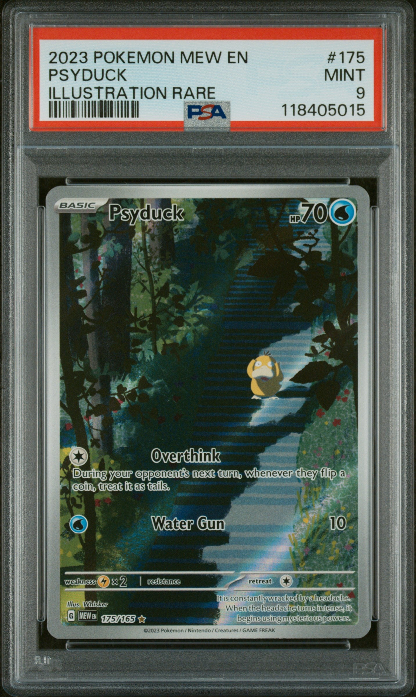 2023 Pokemon #175/165 Psyduck Illustration Rare PSA 9