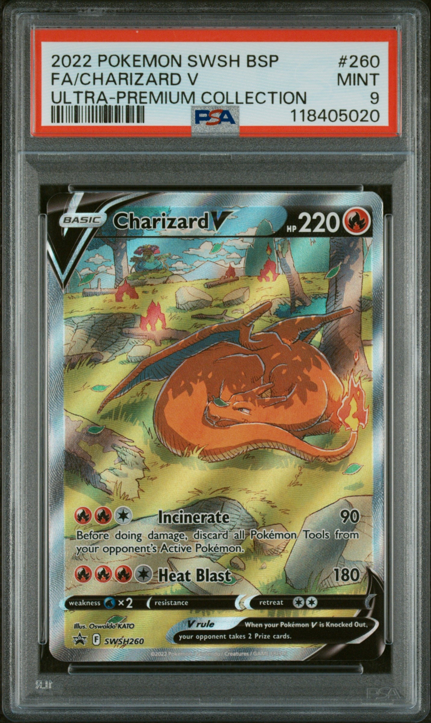 2022 Pokemon #260 Charizard V Ultra-Premium Collection PSA 9 118405020
