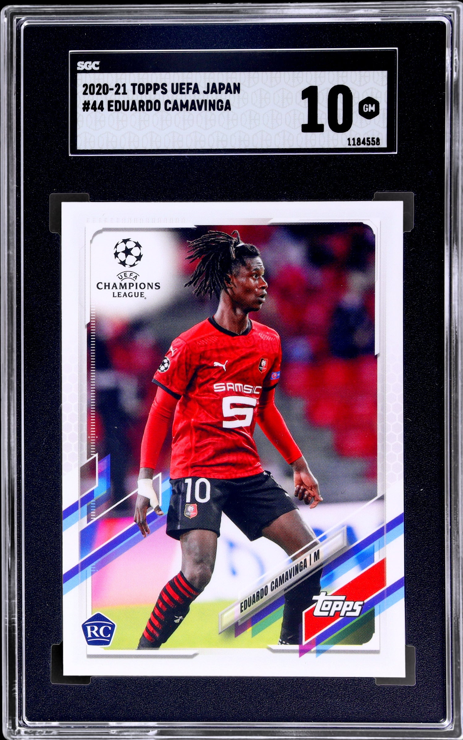 2020-21 Topps UEFA Japan Eduardo Camavinga #44 RC SGC 10