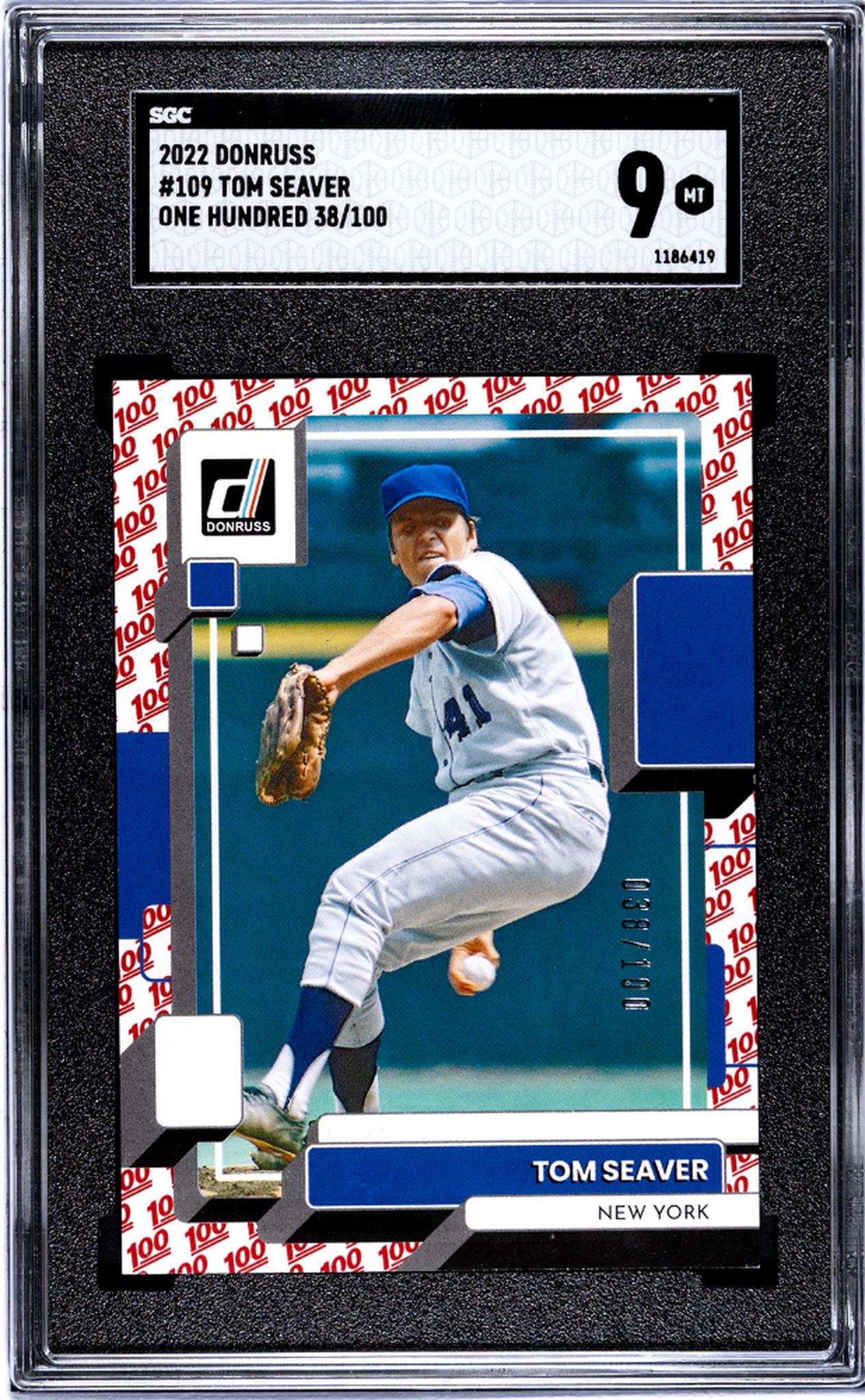 2022 Donruss One Hundred Tom Seaver #109 /100 SGC 9