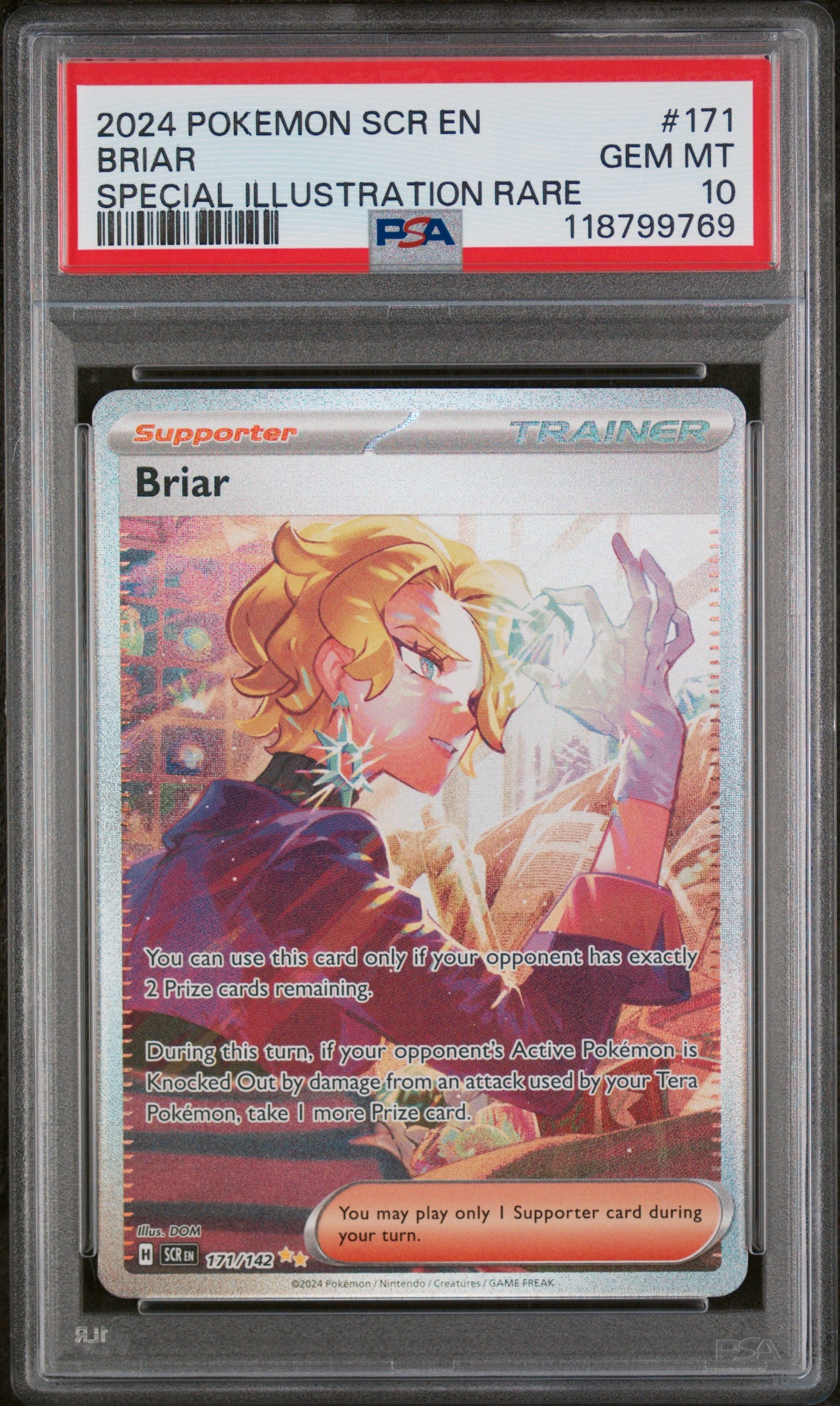 2024 Pokemon Stellar Crown Special Illustration Rare Briar #171 PSA 10