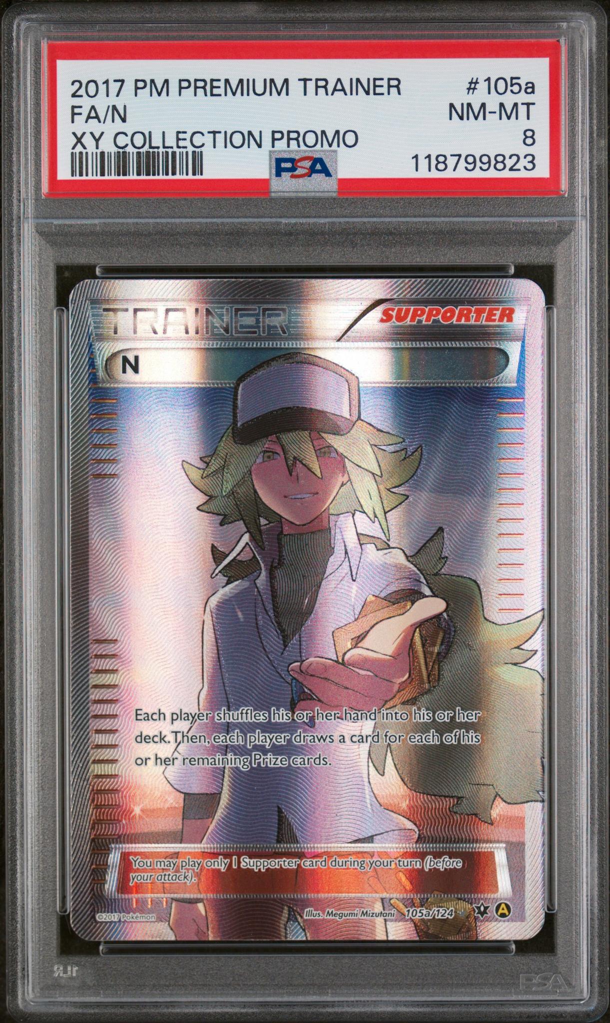 2017 Pokemon XY Fates Collide Premium Trainer Collection N #105A PSA 8