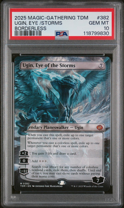 Magic: The Gathering Ugin, Eye of the Storms #382 Borderless PSA 10