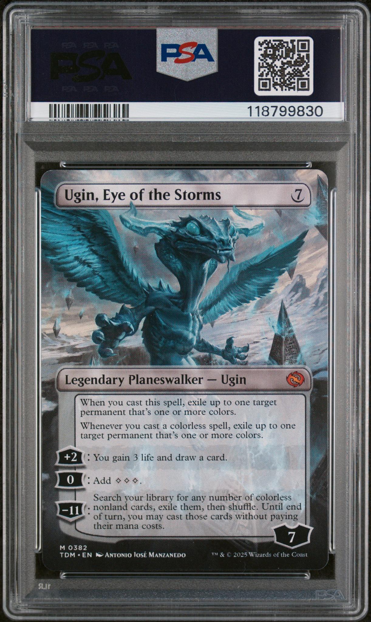 2025 Magic the Gathering Tarkir: Dragonstorm Borderless Ugin Eye of the Storms #382 PSA 10
