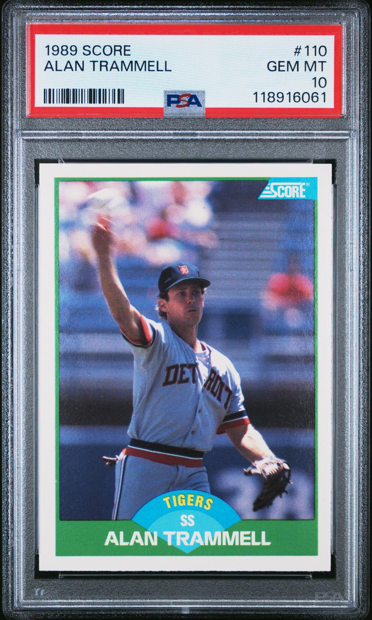 1989 Score Alan Trammell #110 PSA 10