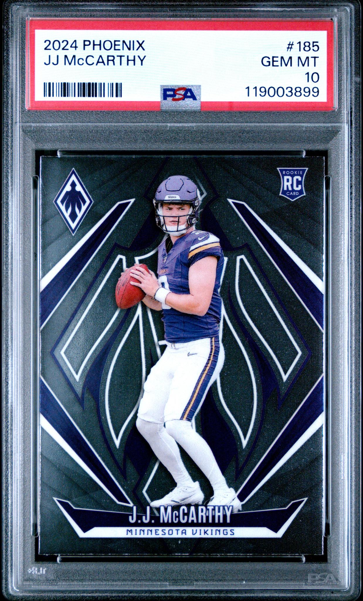 2024 Panini Phoenix JJ Mccarthy #185 PSA 10