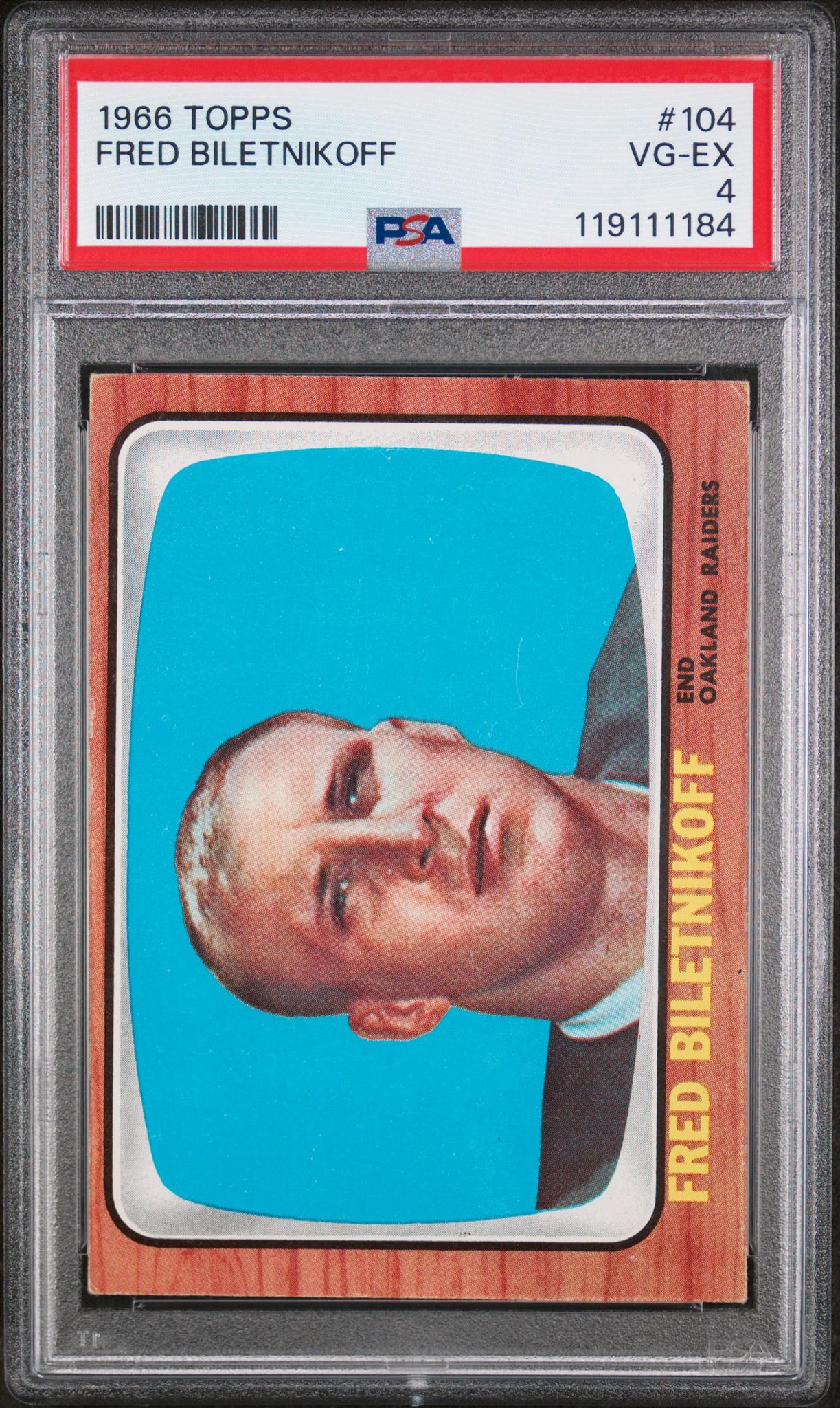 1966 Topps Fred Biletnikoff #104 PSA 4