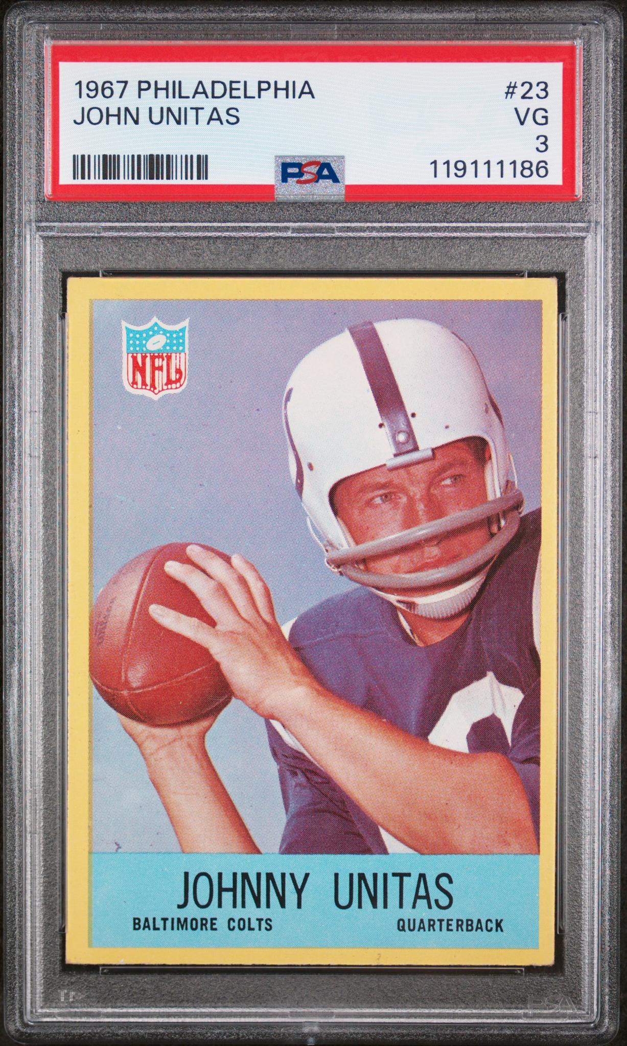 1967 Philadelphia Johnny Unitas #23 PSA 3