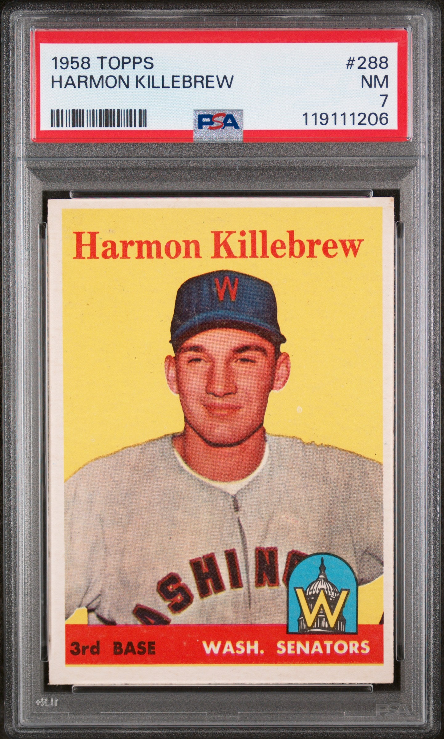 1958 Topps Harmon Killebrew #288 PSA 7