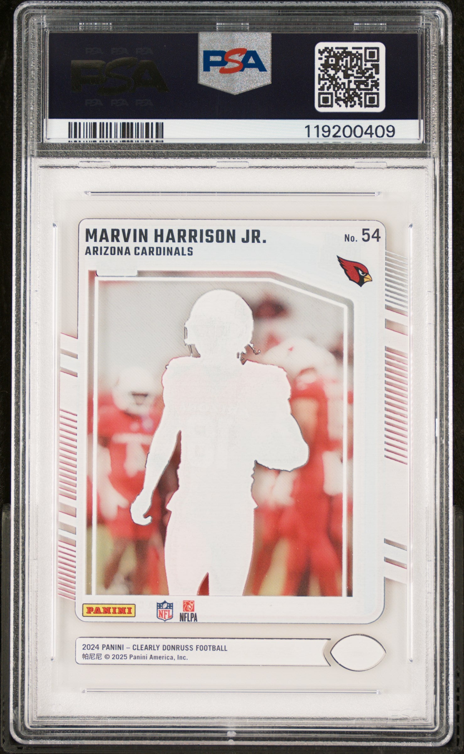2024 Clearly Donruss #54 Marvin Harrison Jr. Rated Rookie PSA 9