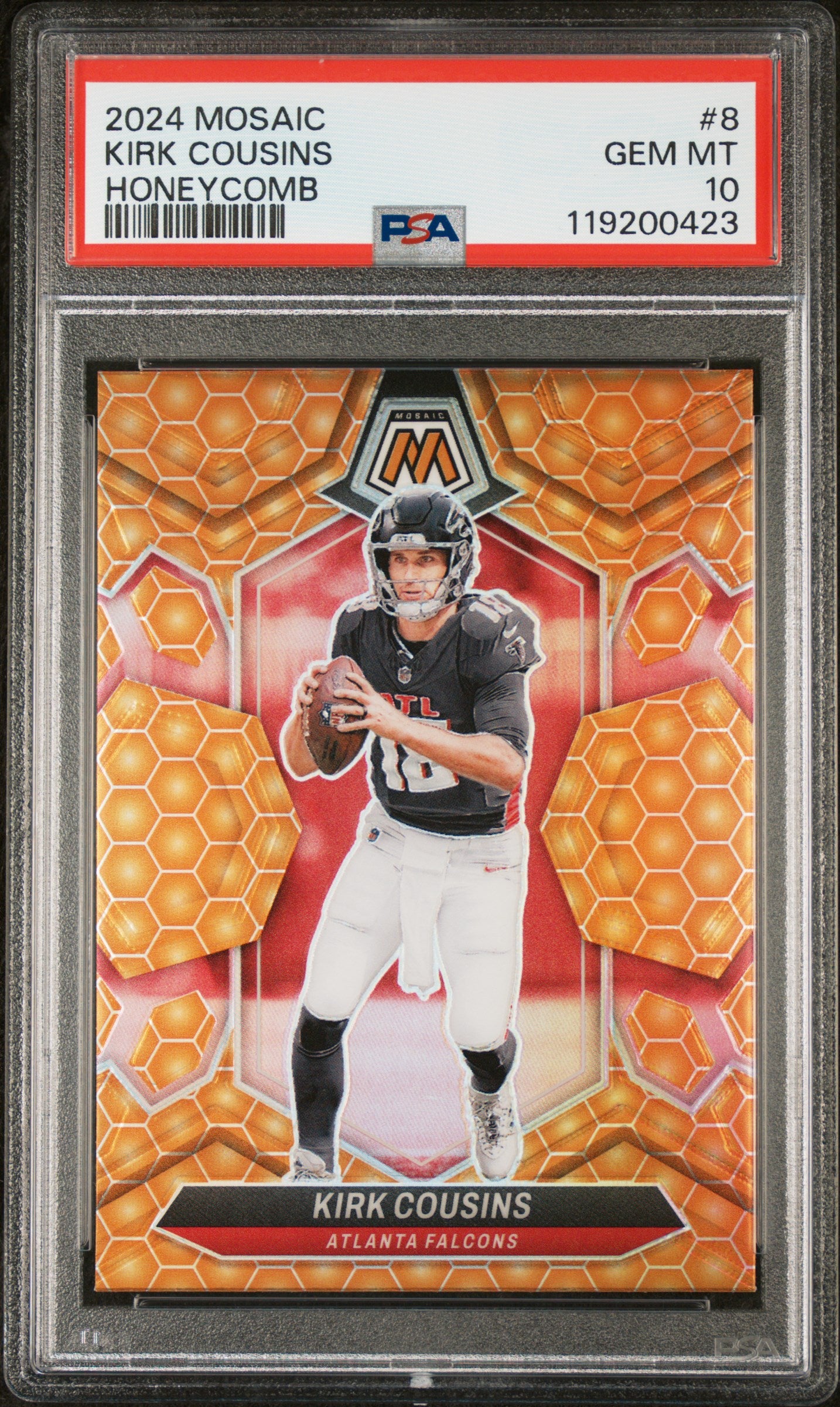 2024 Mosaic #8 Kirk Cousins Honeycomb PSA 10