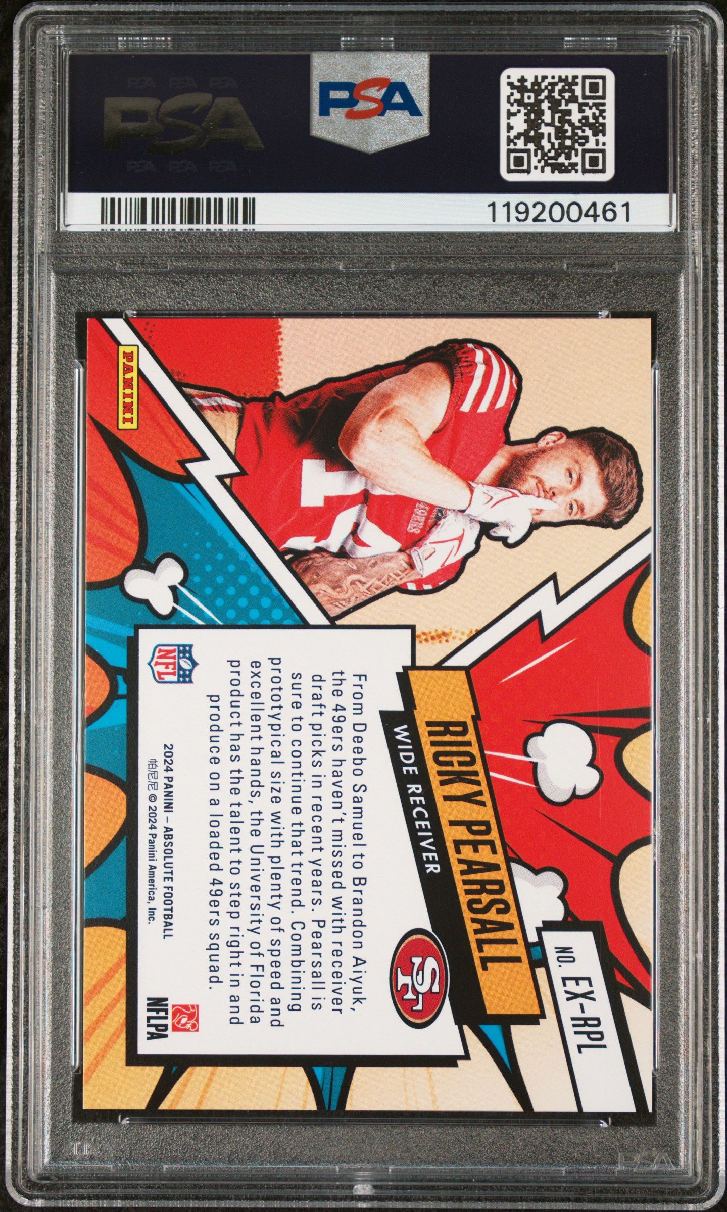 2024 Absolute #EX-RPL Ricky Pearsall Explosive PSA 9