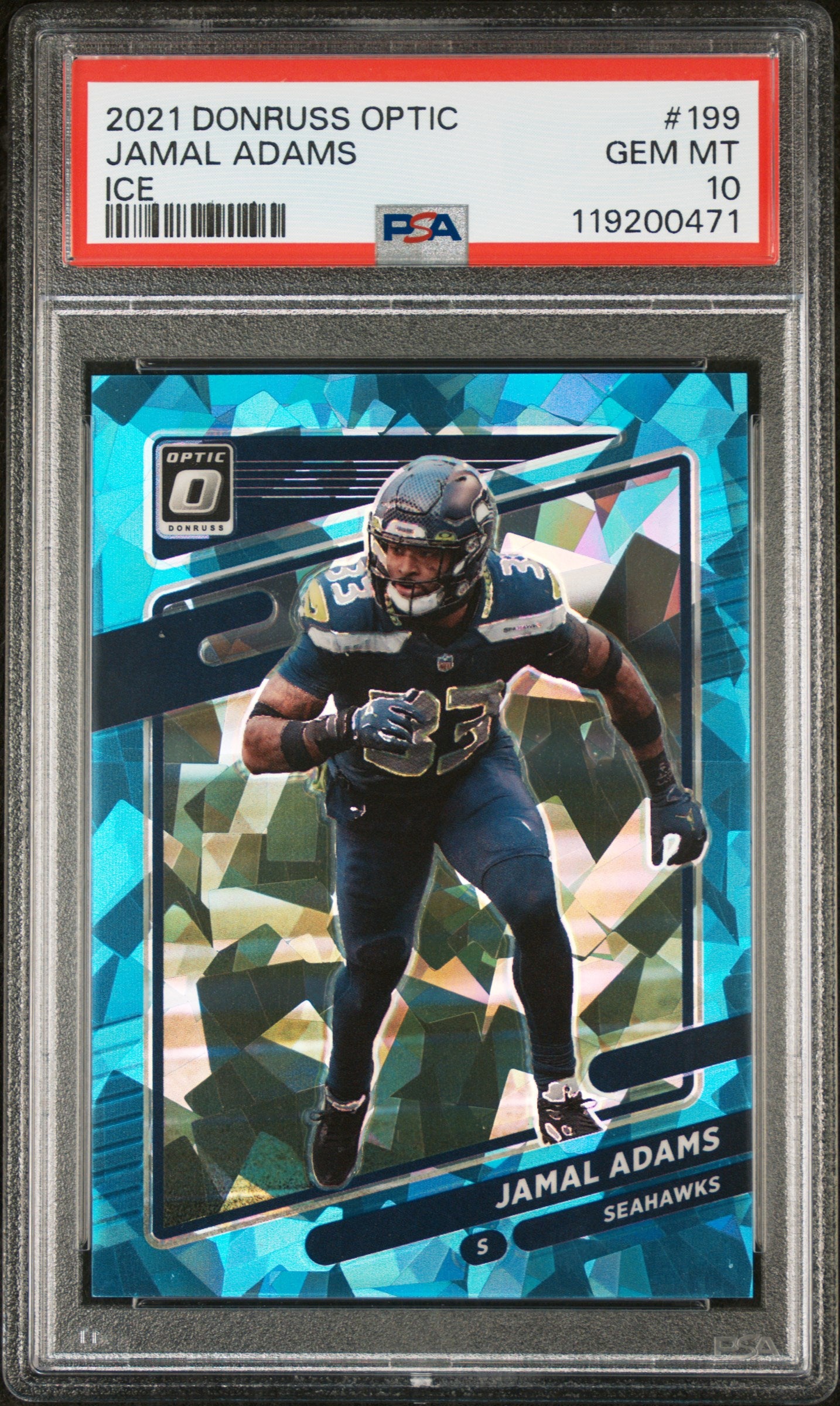 2021 Donruss Optic #199 Jamal Adams Ice /15 PSA 10