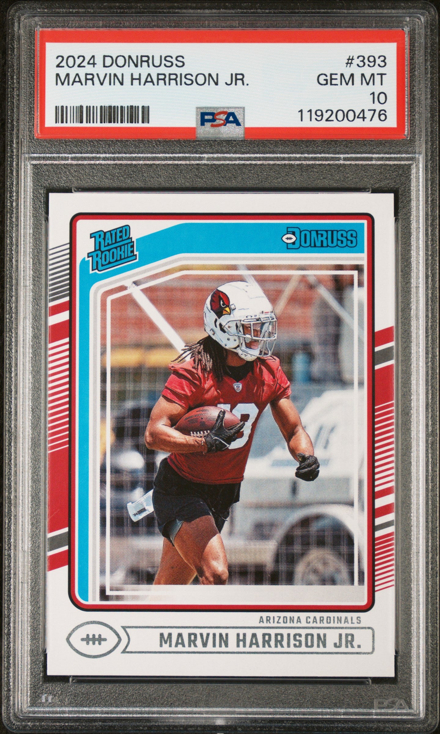 2024 Donruss #393 Marvin Harrison Jr. Rated Rookie PSA 10
