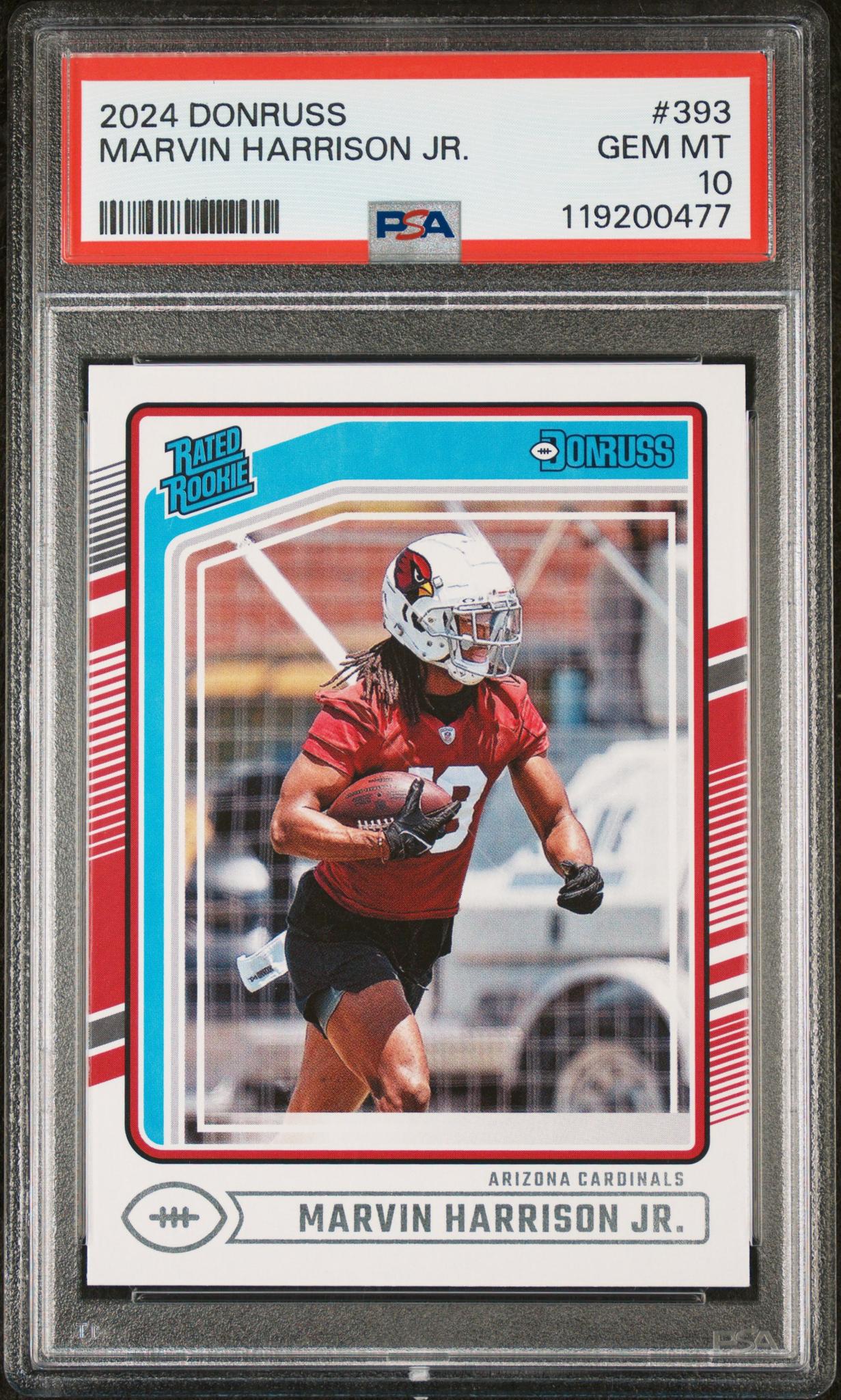 2024 Donruss #393 Marvin Harrison Jr. Rated Rookie PSA 10