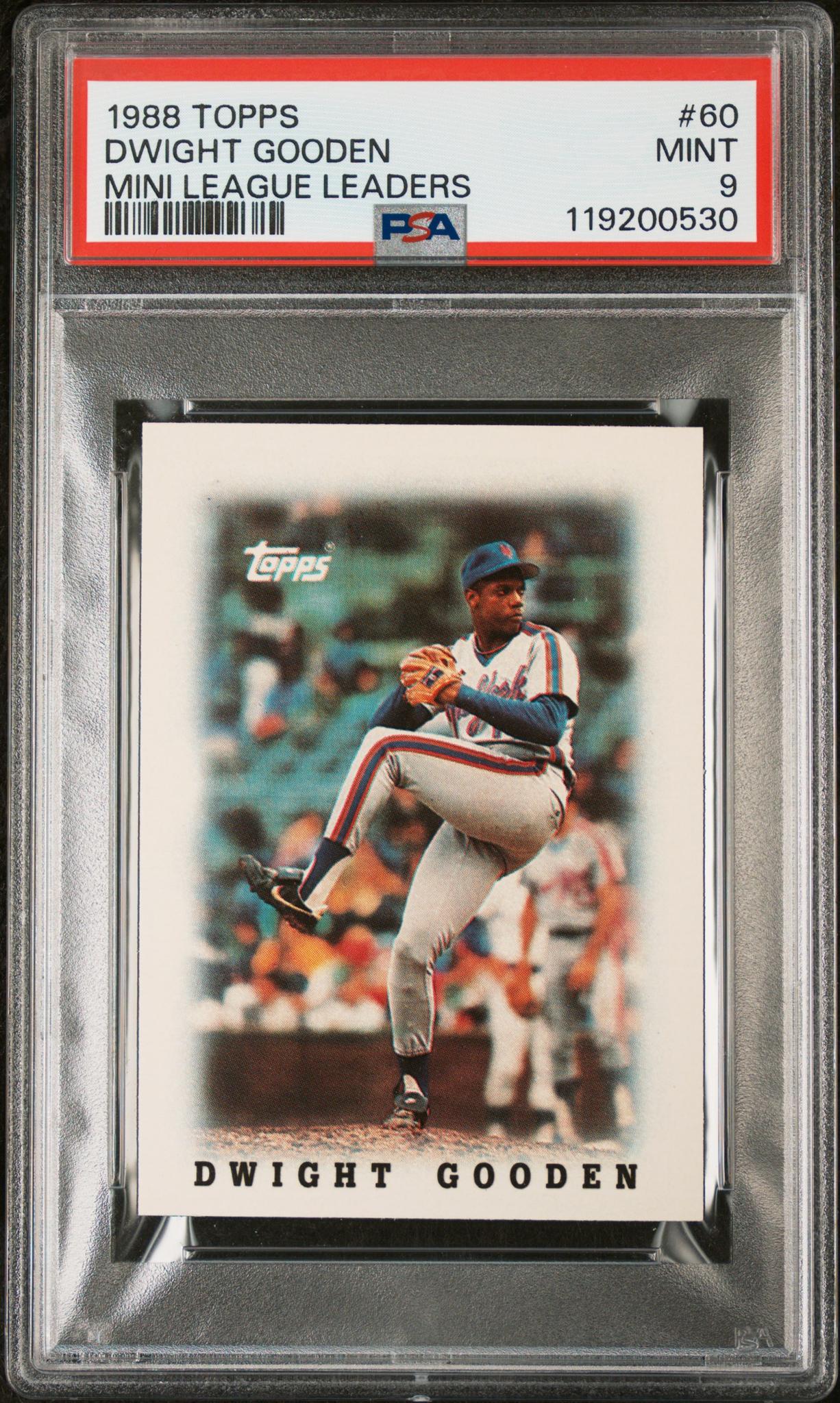1988 Topps #60 Dwight Gooden Mini League Leaders PSA 9