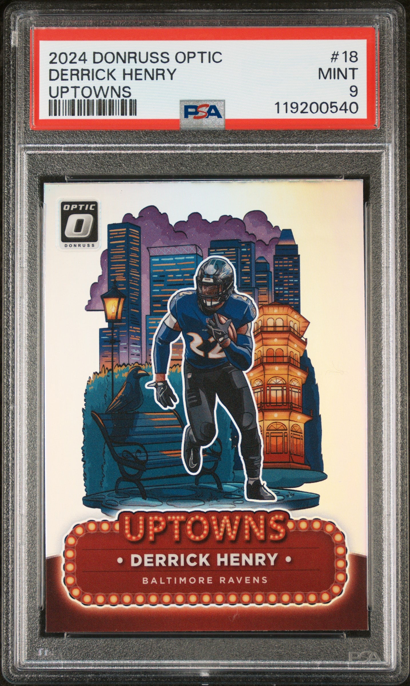 2024 Donruss Optic #18 Derrick Henry Uptowns PSA 9