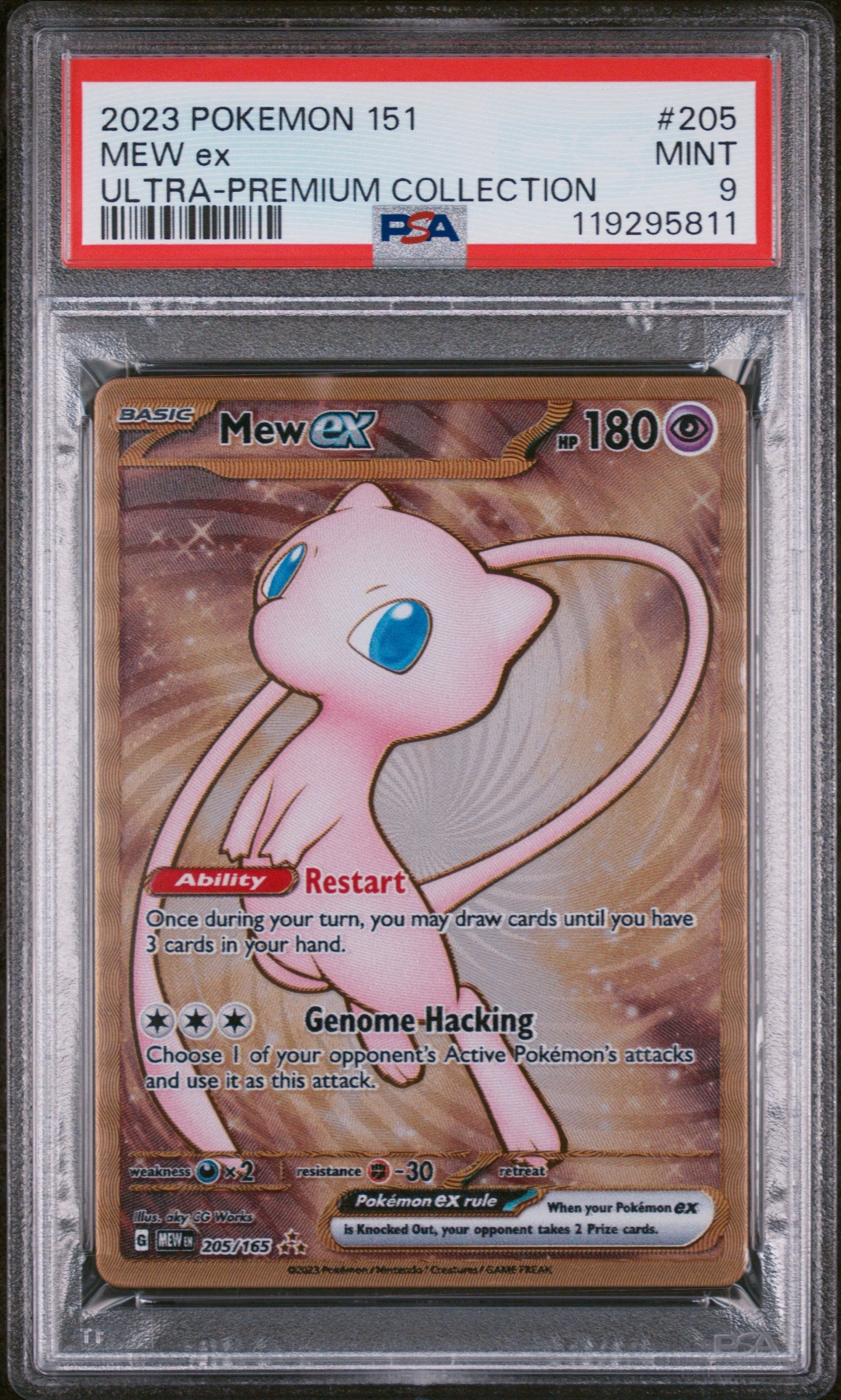 2023 Pokemon #205/165 Mew ex Ultra-Premium Collection PSA 9