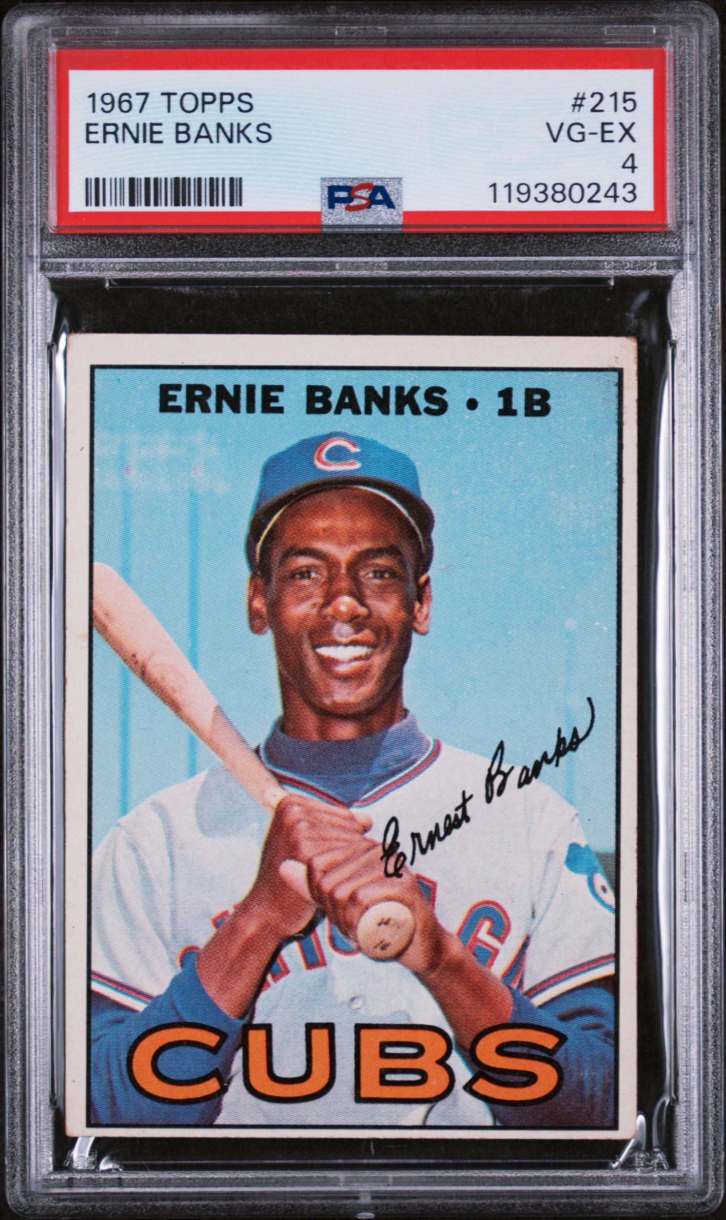 1967 Topps #215 Ernie Banks PSA 4