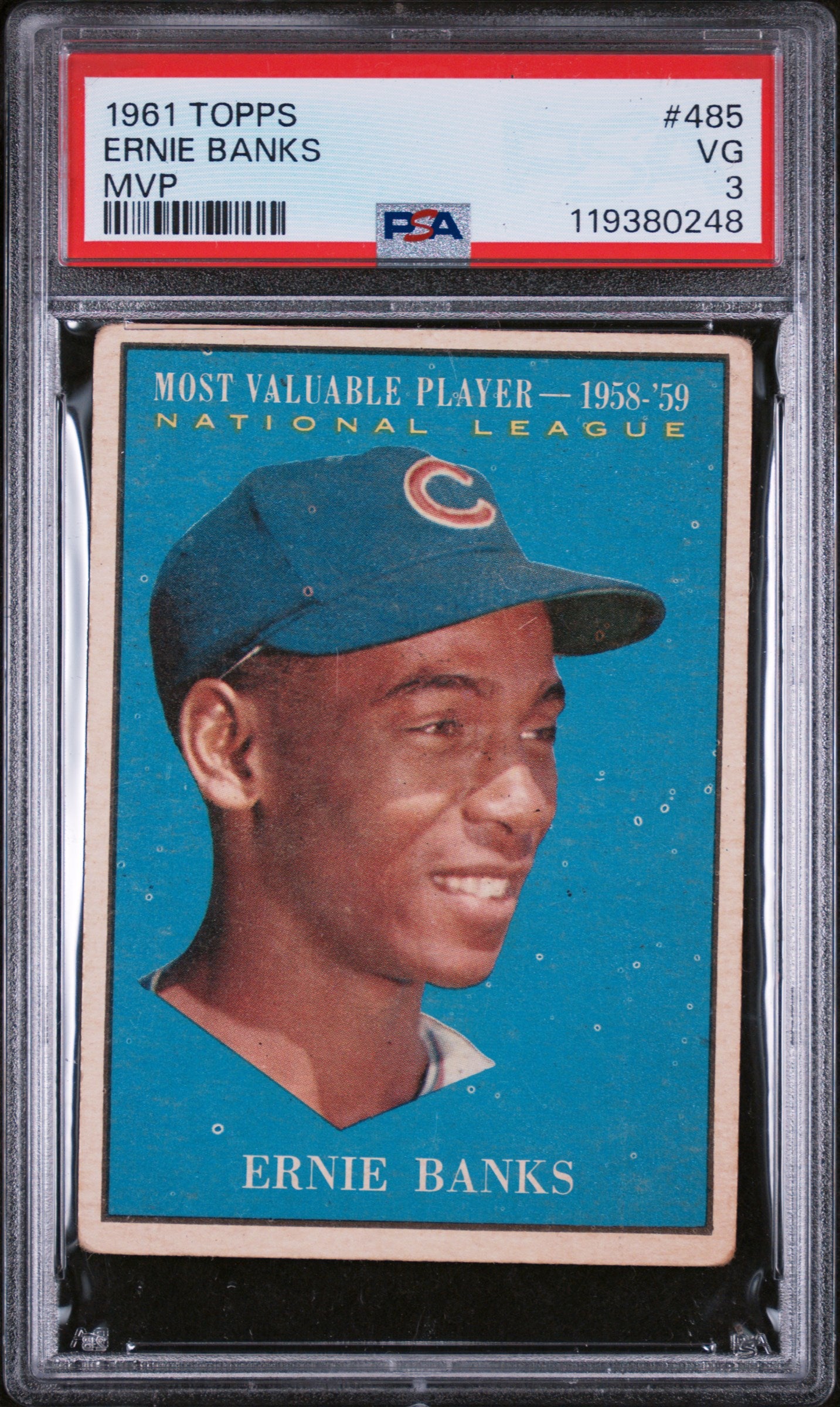 1961 Topps MVP Ernie Banks #485 PSA 3