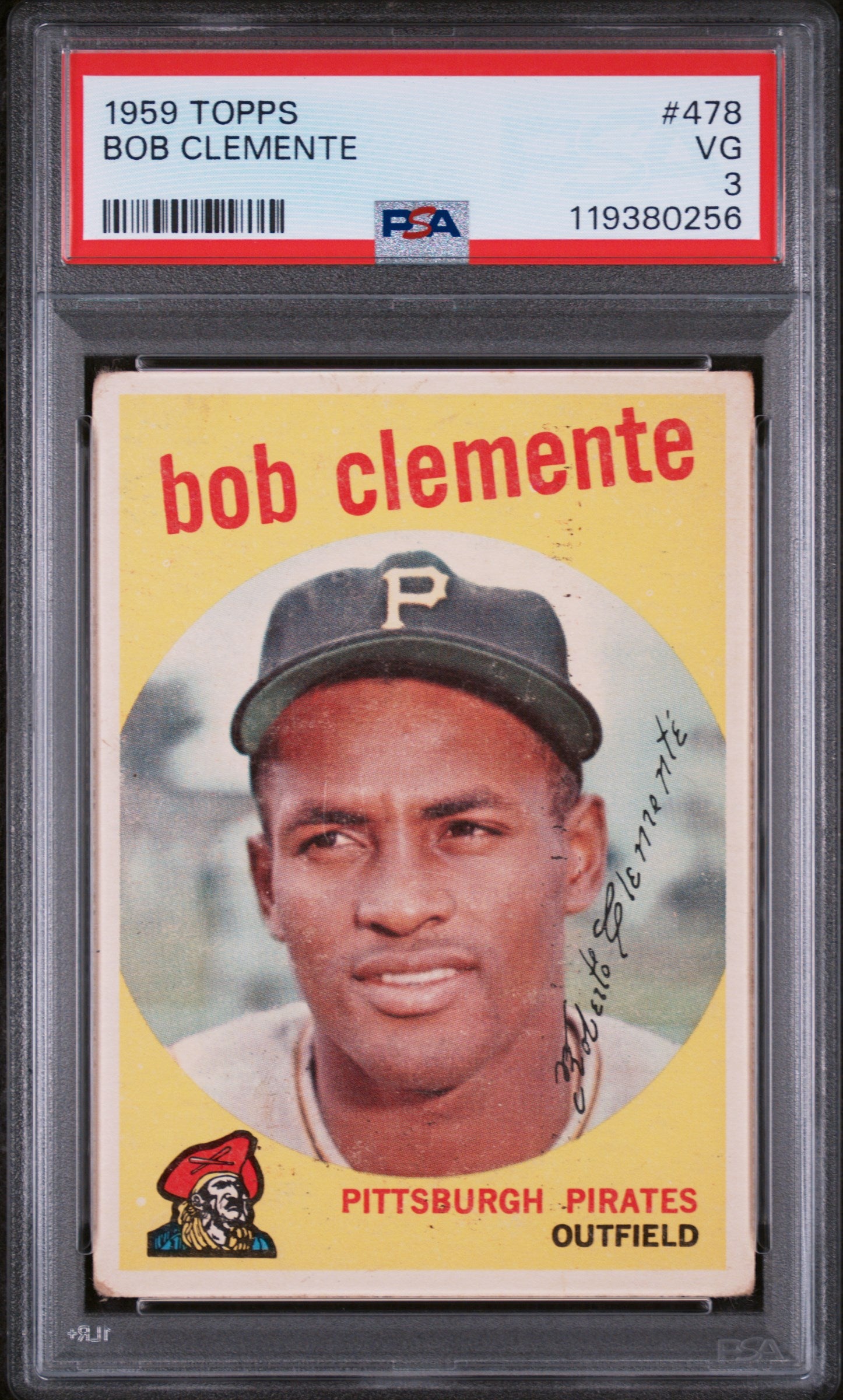 1959 Topps #478 Bob Clemente PSA 3