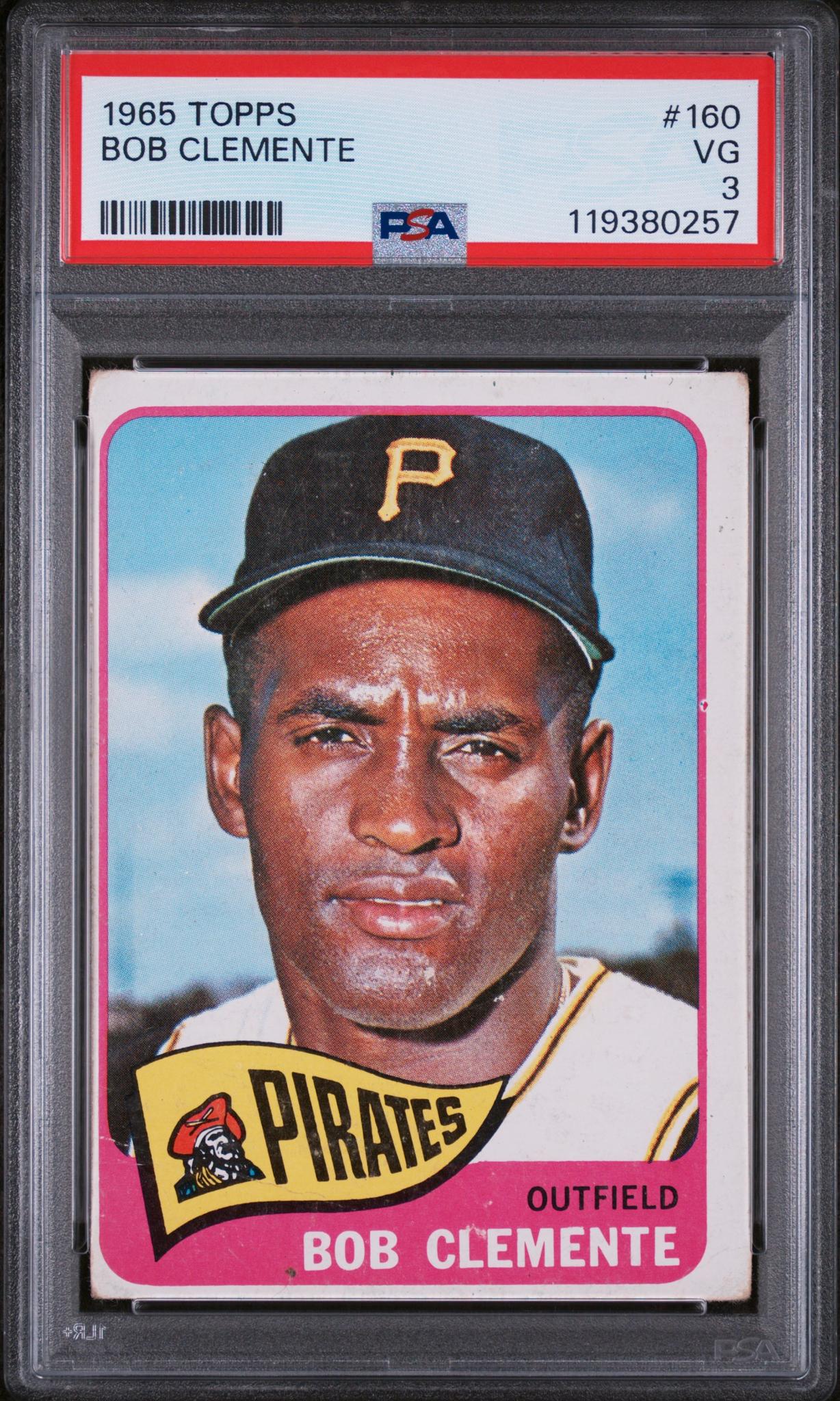 1965 Topps Baseball Bob Clemente #160 PSA 3