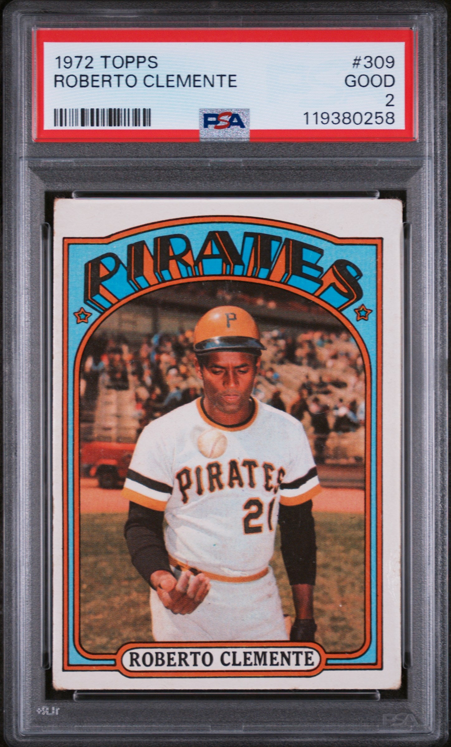 1972 Topps Roberto Clemente #309 PSA 2