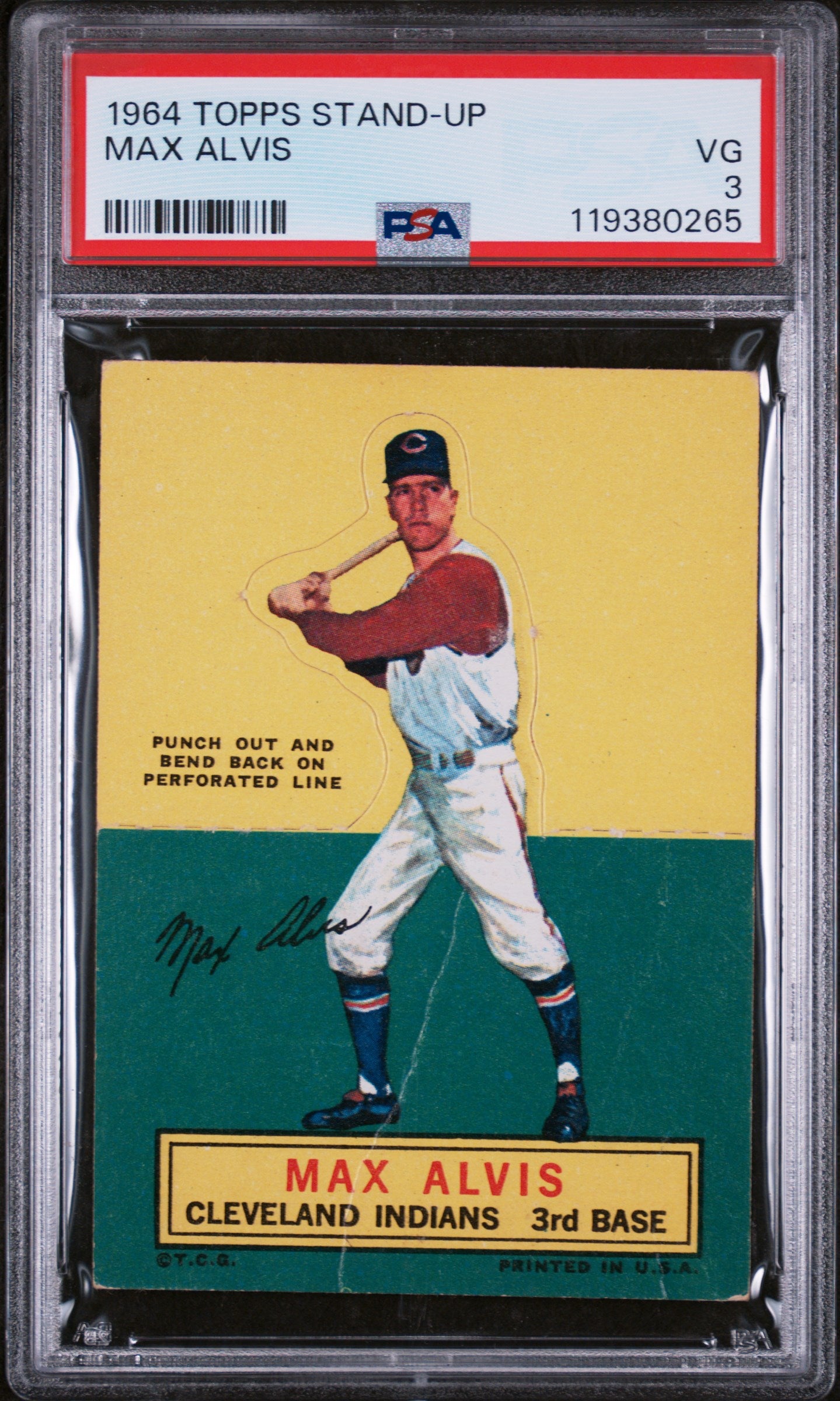 1964 Stand-Up Max Alvis PSA 3