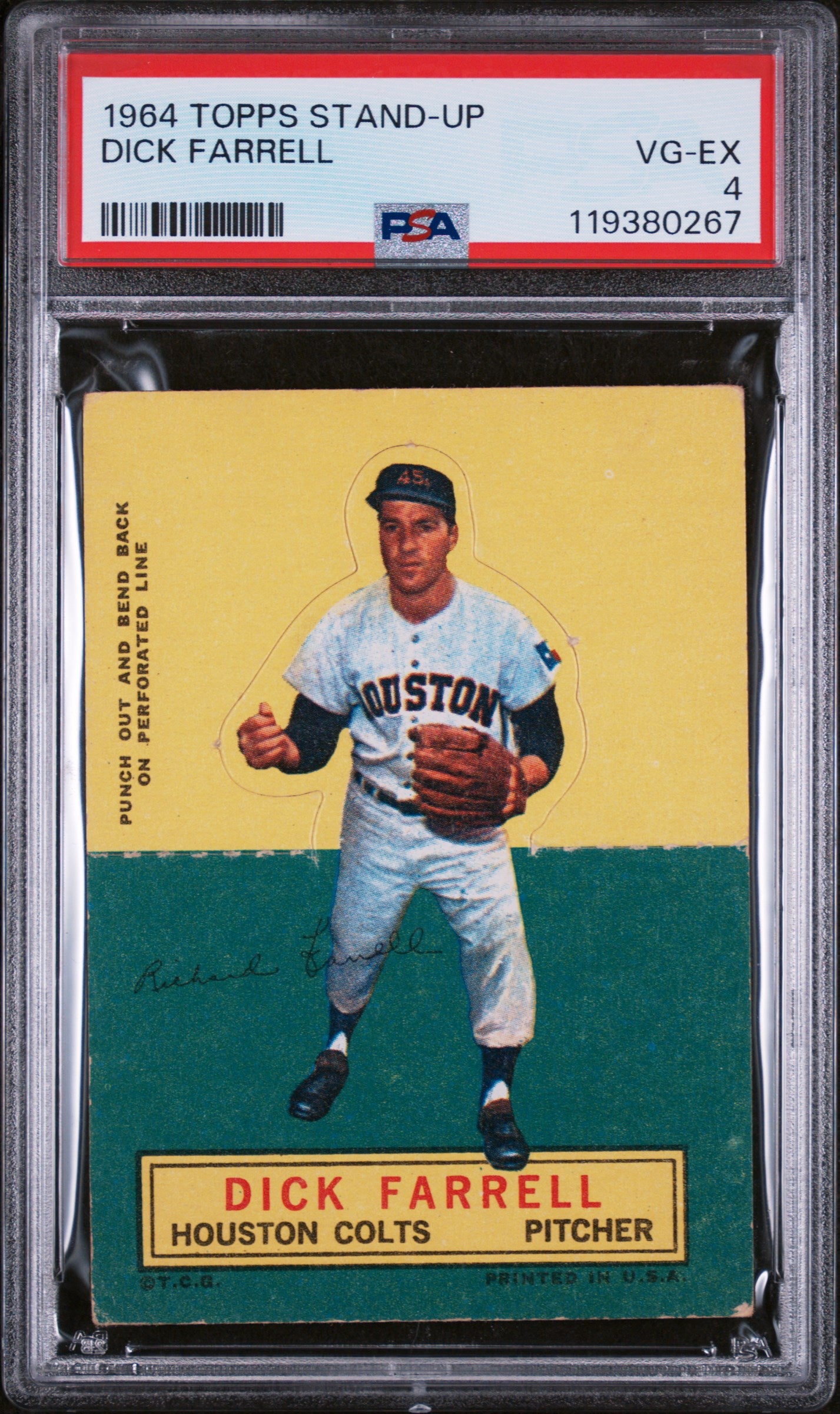 1964 Topps Stand-Up Dick Farrell Stand-Up PSA 4